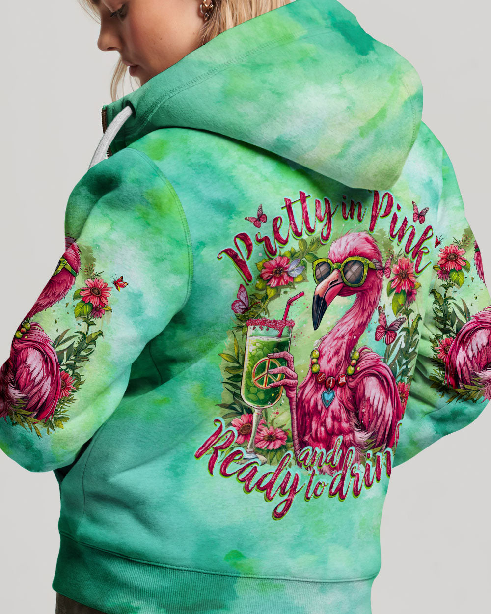 PRETTY IN PINK FLAMINGO ALL OVER PRINT - TY1004242