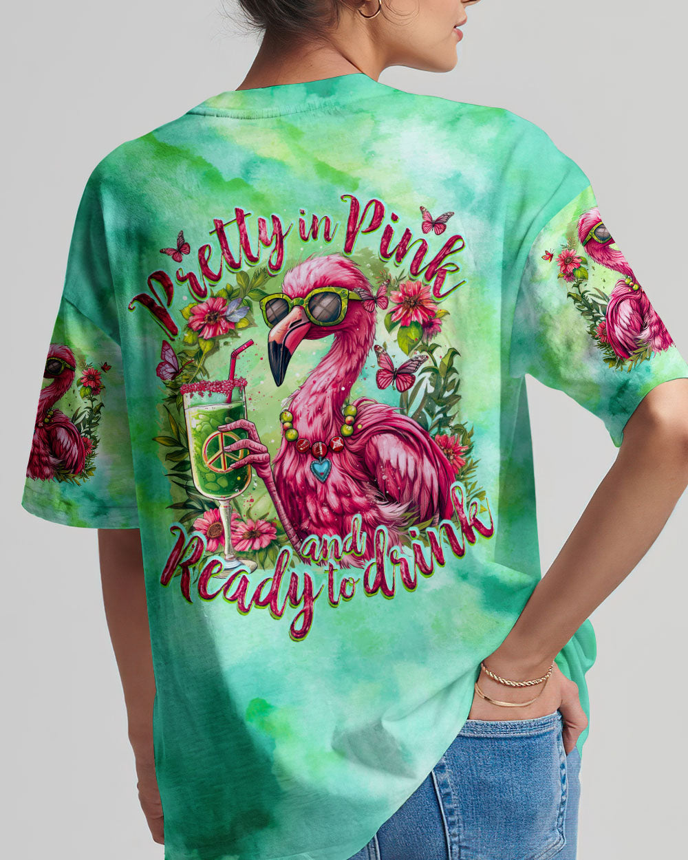 PRETTY IN PINK FLAMINGO ALL OVER PRINT - TY1004242