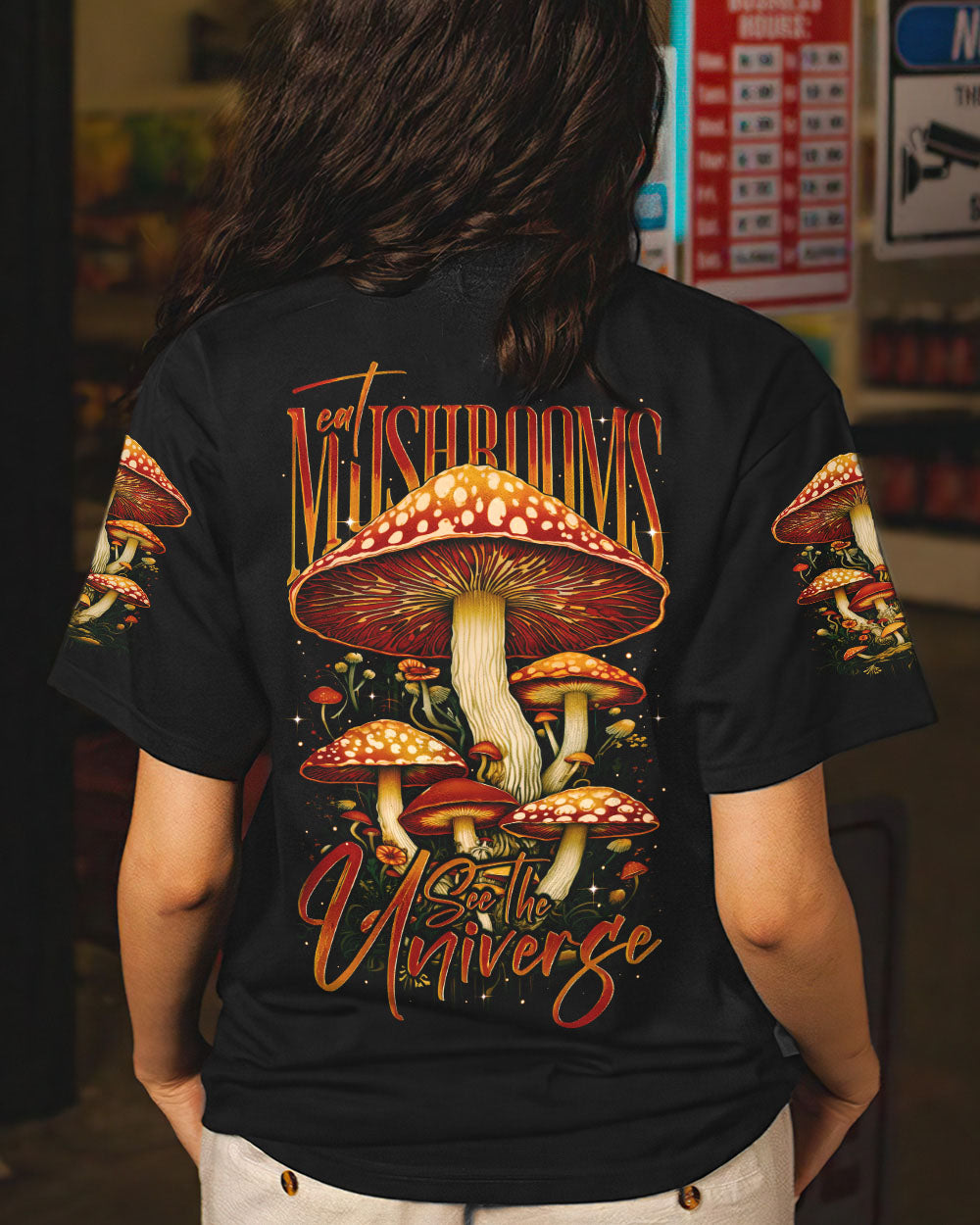EAT MUSHROOMS SEE THE UNIVERSE ALL OVER PRINT - TY1004243