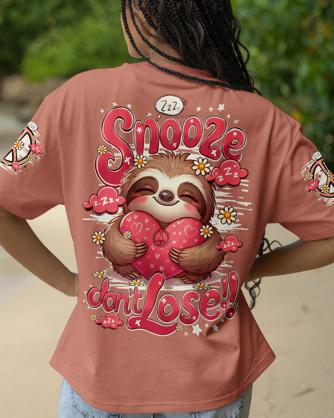 SNOOSE DON'T LOSE SLOTH HIPPIE ALL OVER PRINT - TY1007251