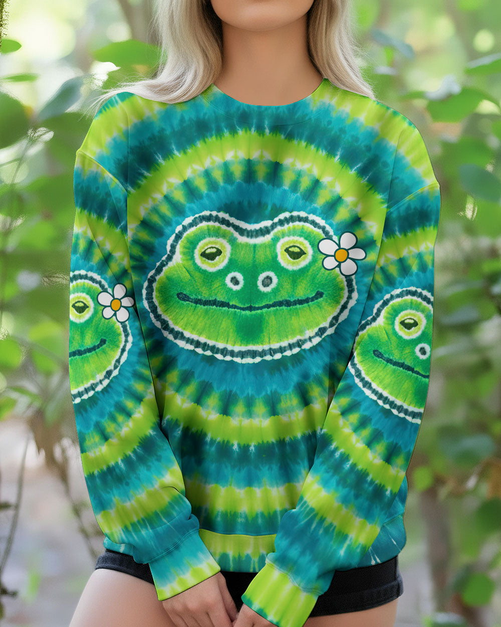 BE YOU THE WORLD WILL ADJUST FROG TIE DYE ALL OVER PRINT - TY1012251