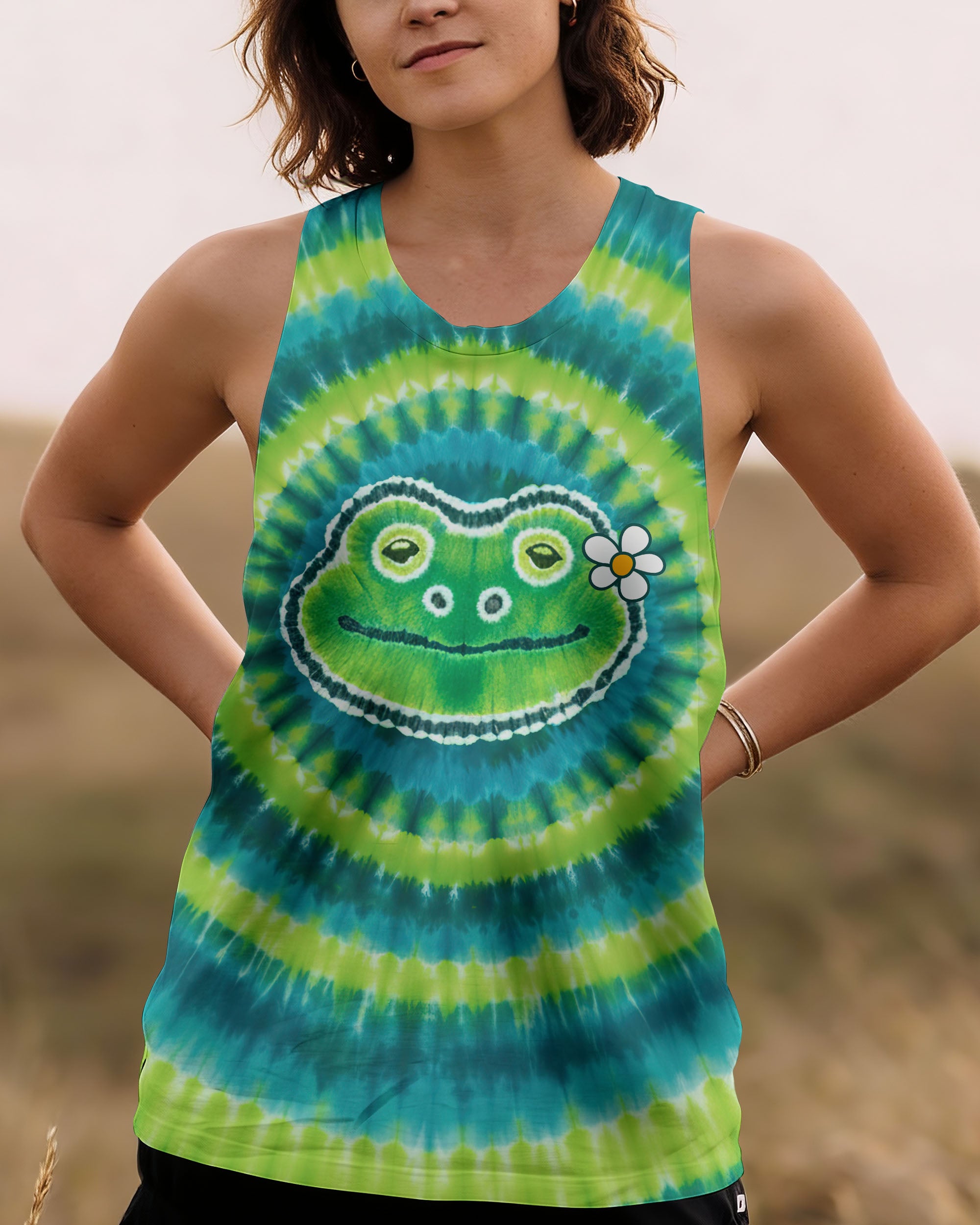 BE YOU THE WORLD WILL ADJUST FROG TIE DYE ALL OVER PRINT - TY1012251