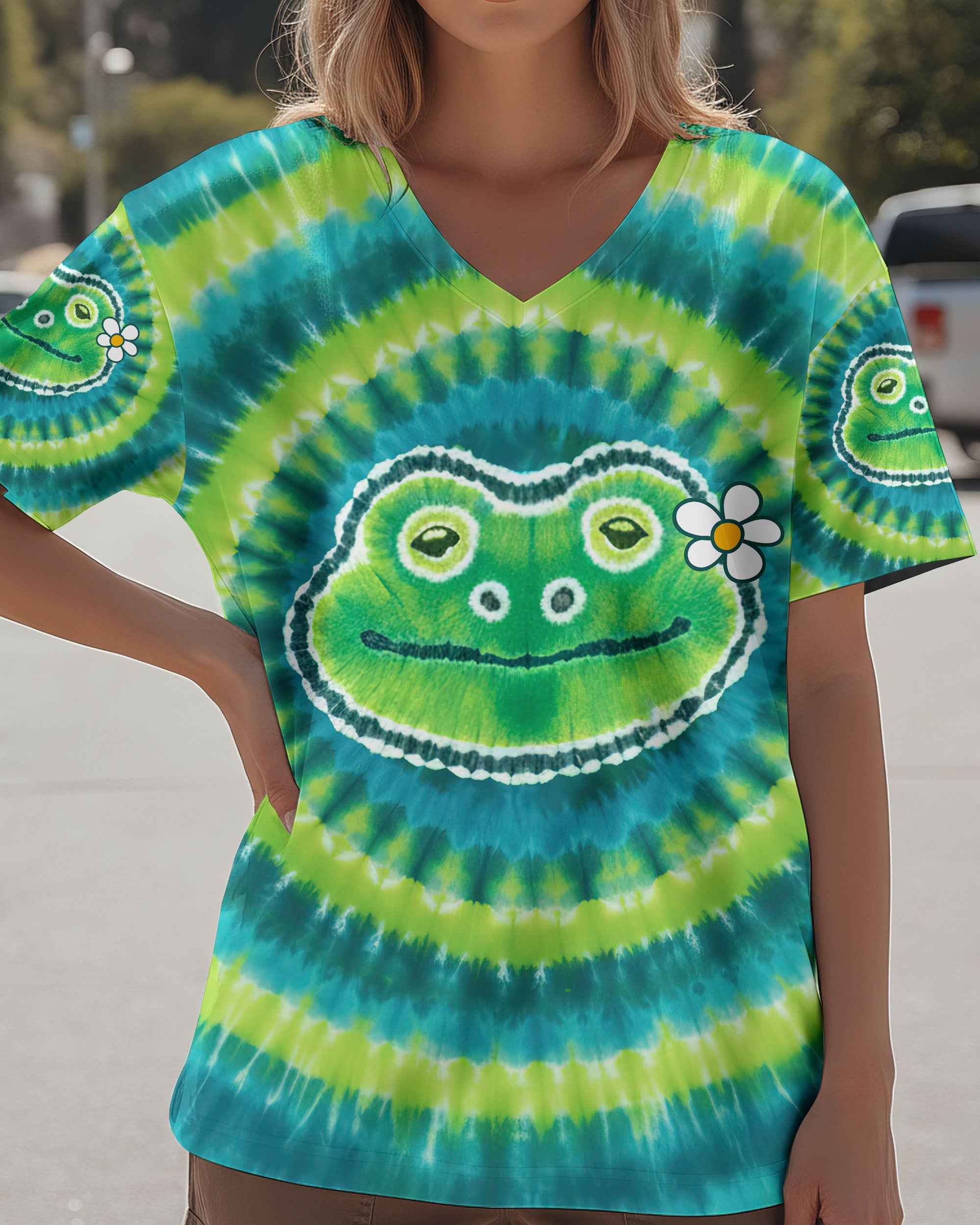 BE YOU THE WORLD WILL ADJUST FROG TIE DYE ALL OVER PRINT - TY1012251
