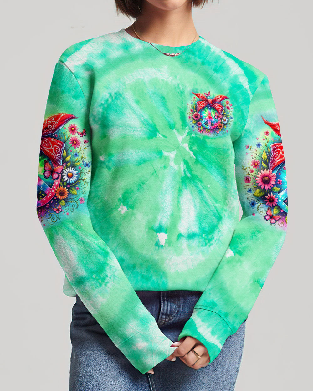 YOU BELONG AMONG THE WILDFLOWERS TIE DYE ALL OVER PRINT - TY1105241