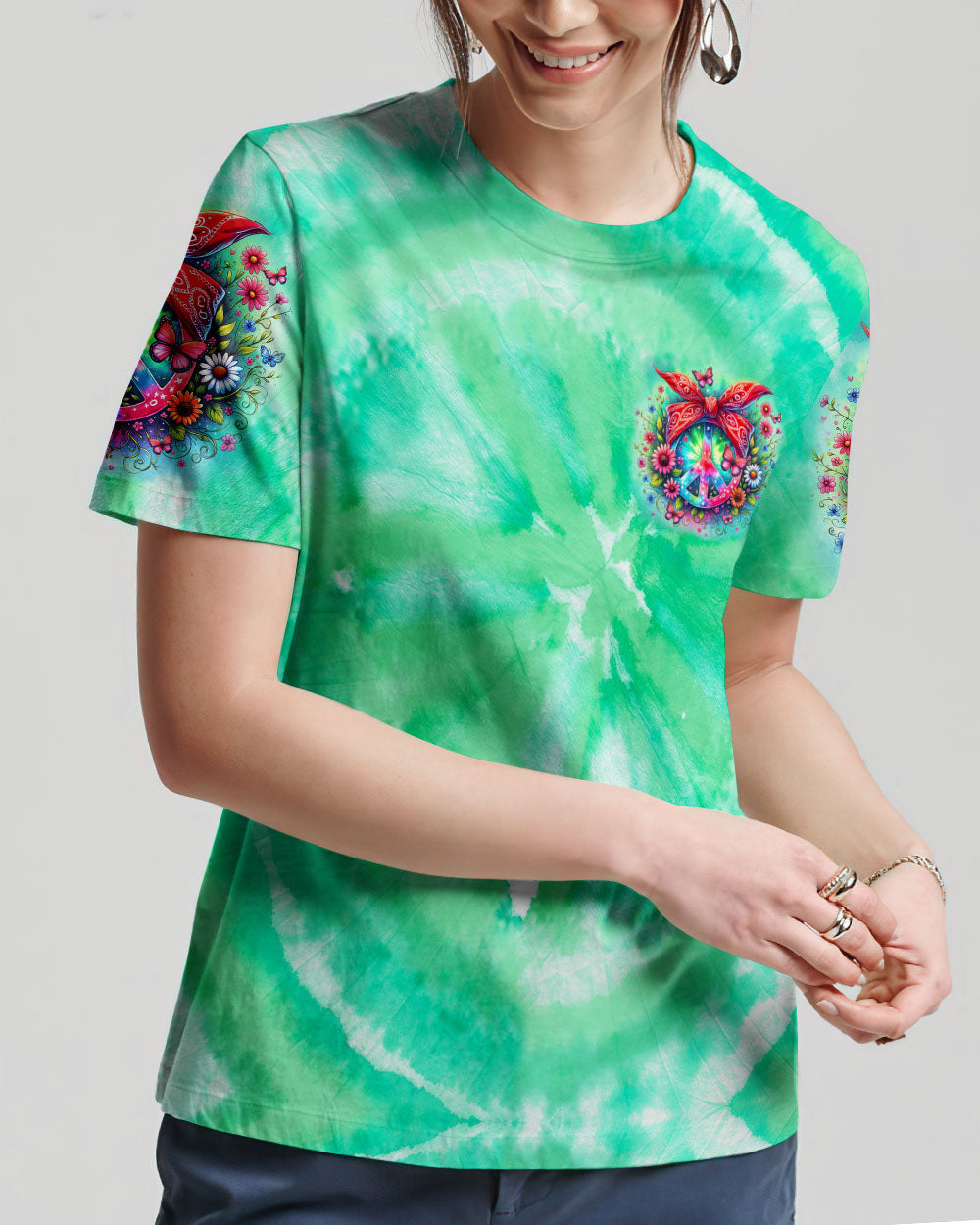 YOU BELONG AMONG THE WILDFLOWERS TIE DYE ALL OVER PRINT - TY1105241