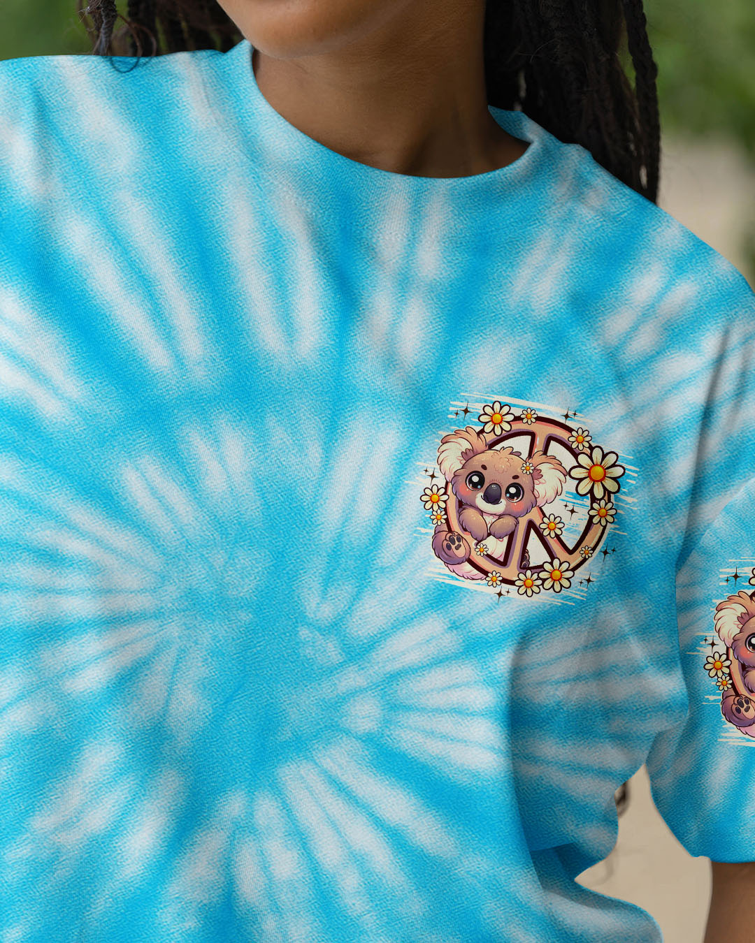 AIM HIGHER DREAM BIGGER KOALA HIPPIE TIE DYE ALL OVER PRINT - TY1107251
