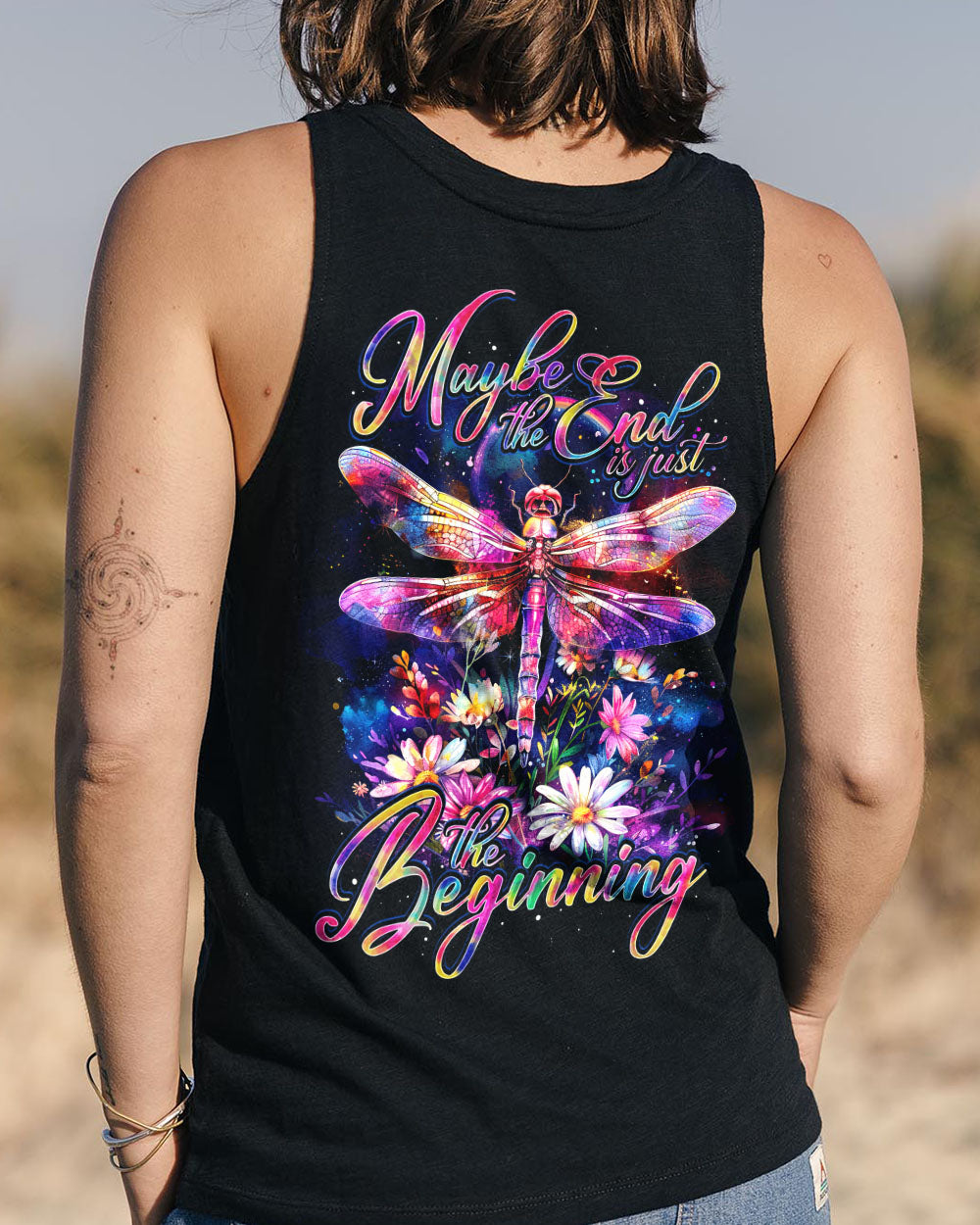 MAYBE THE END IS JUST THE BEGINNING DRAGONFLY ALL OVER PRINT - TY1203241