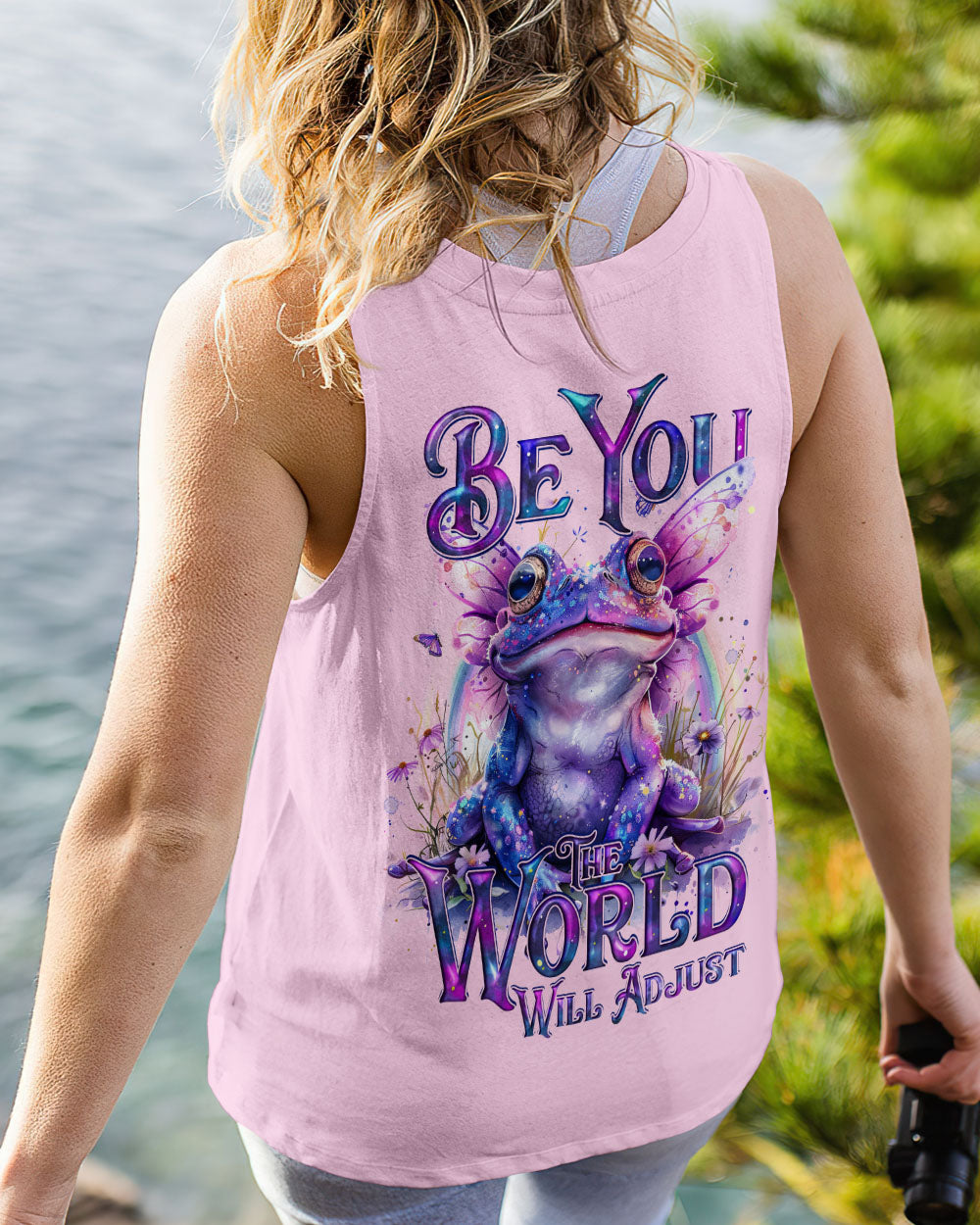 BE YOU THE WORLD WILL ADJUST FROG ALL OVER PRINT - TY1203242