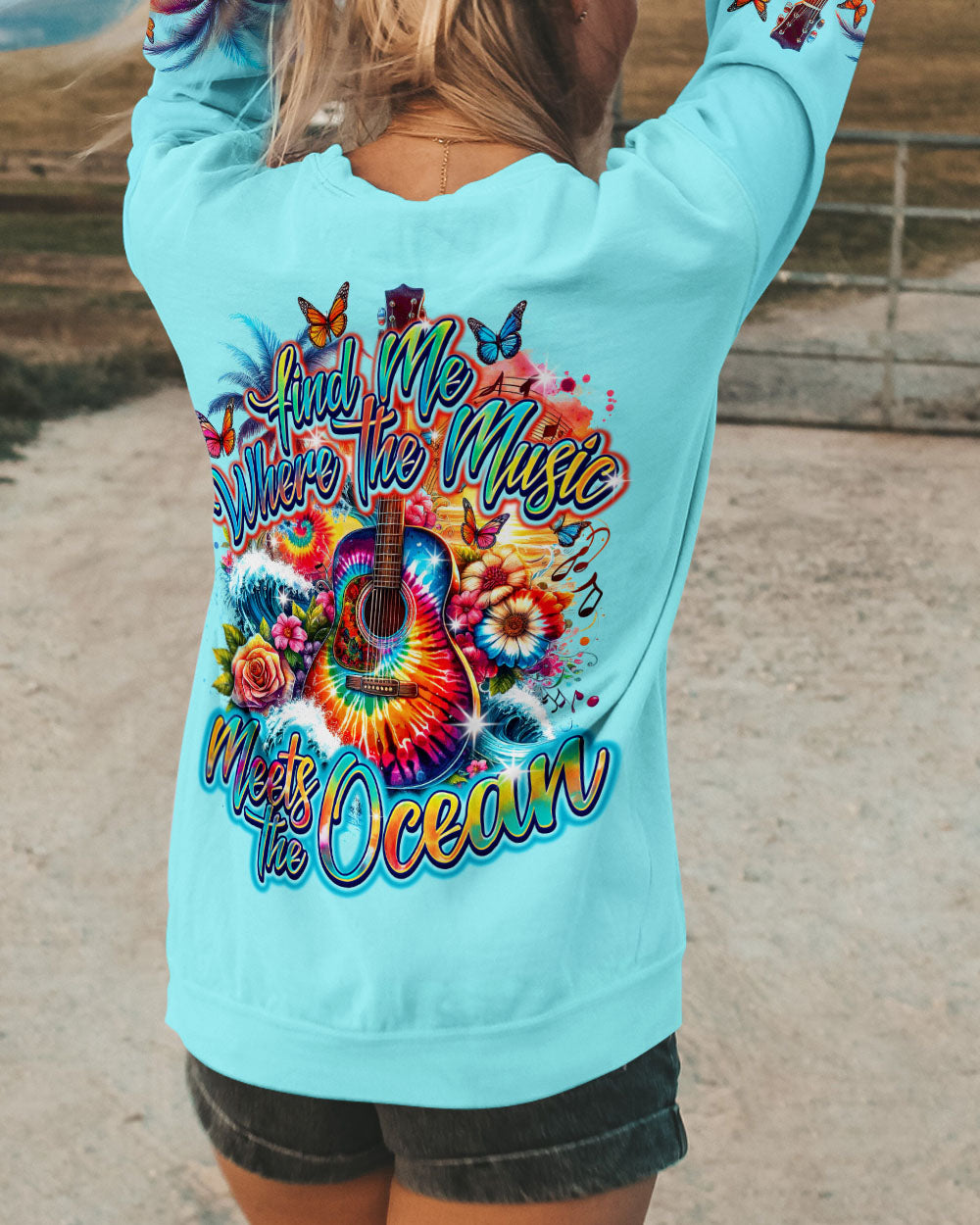 FIND ME WHERE THE MUSIC MEETS THE OCEAN ALL OVER PRINT - TY1212232