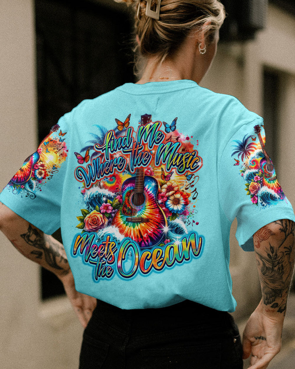 FIND ME WHERE THE MUSIC MEETS THE OCEAN ALL OVER PRINT - TY1212232