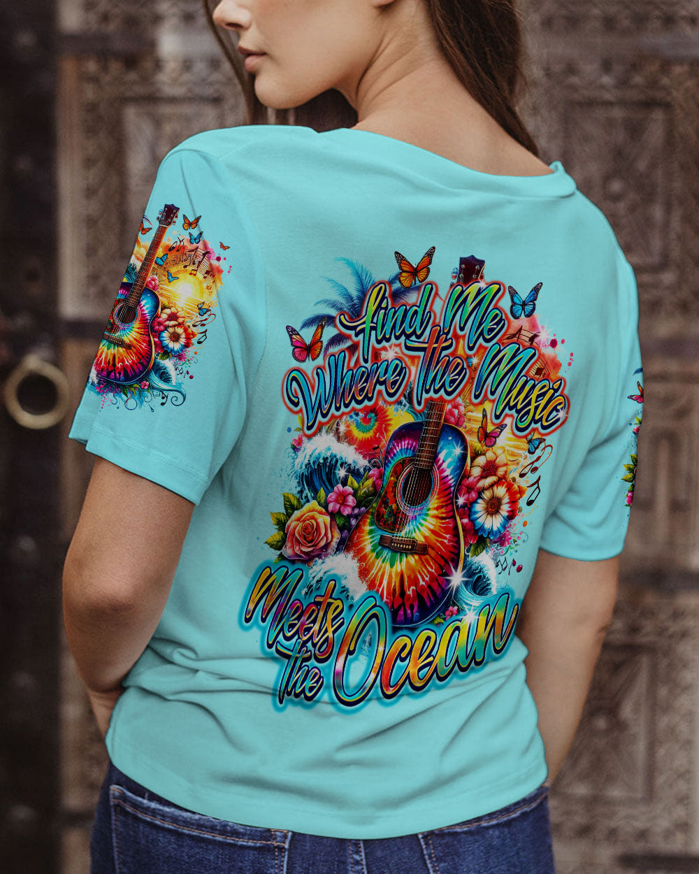 FIND ME WHERE THE MUSIC MEETS THE OCEAN ALL OVER PRINT - TY1212232