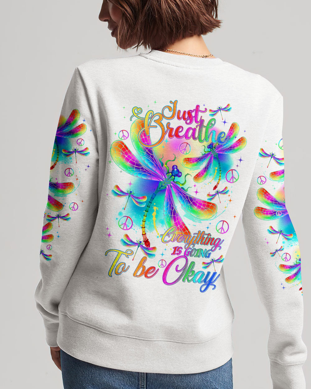 JUST BREATHE DRAGONFLY ALL OVER PRINT - TY1304242