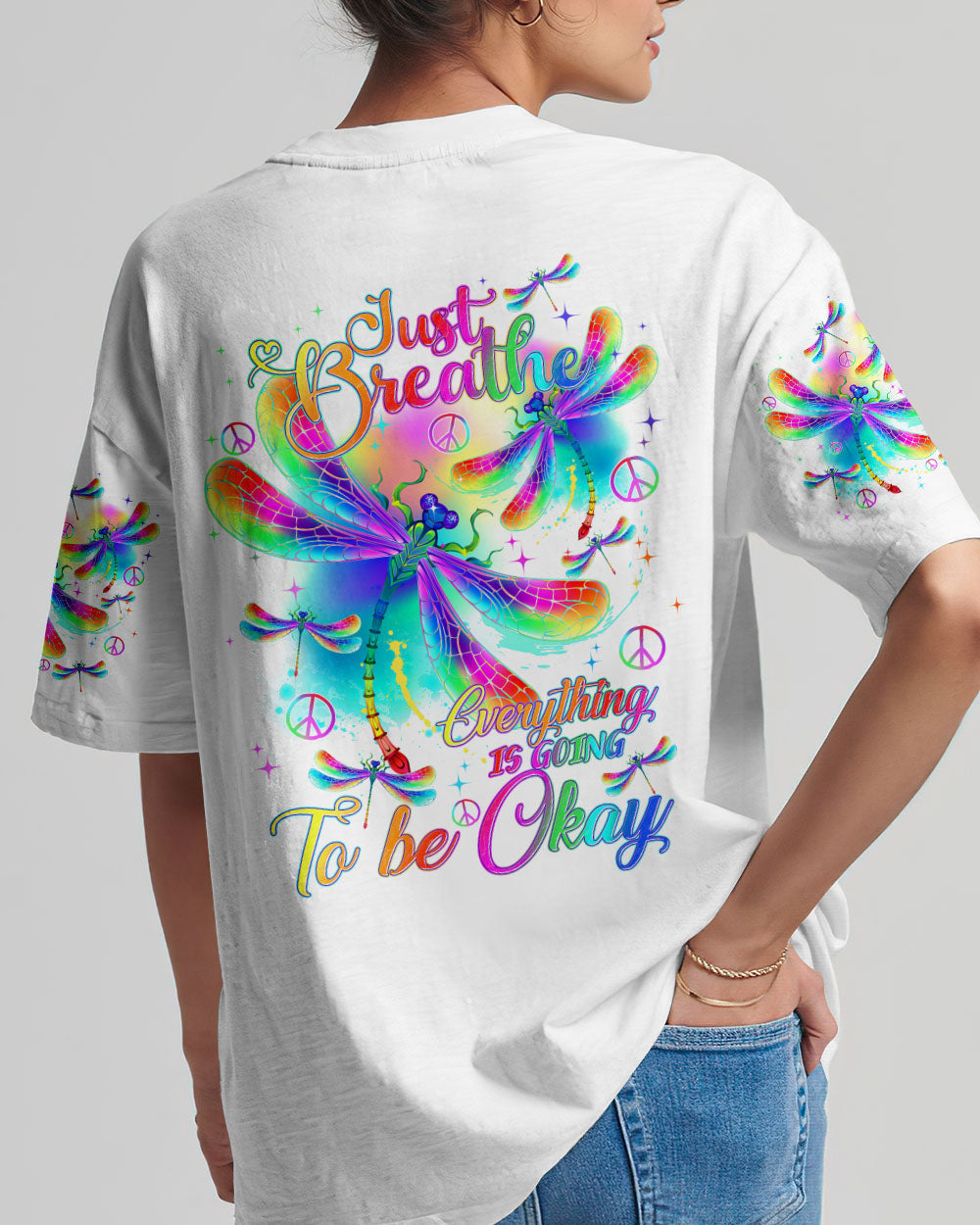 JUST BREATHE DRAGONFLY ALL OVER PRINT - TY1304242