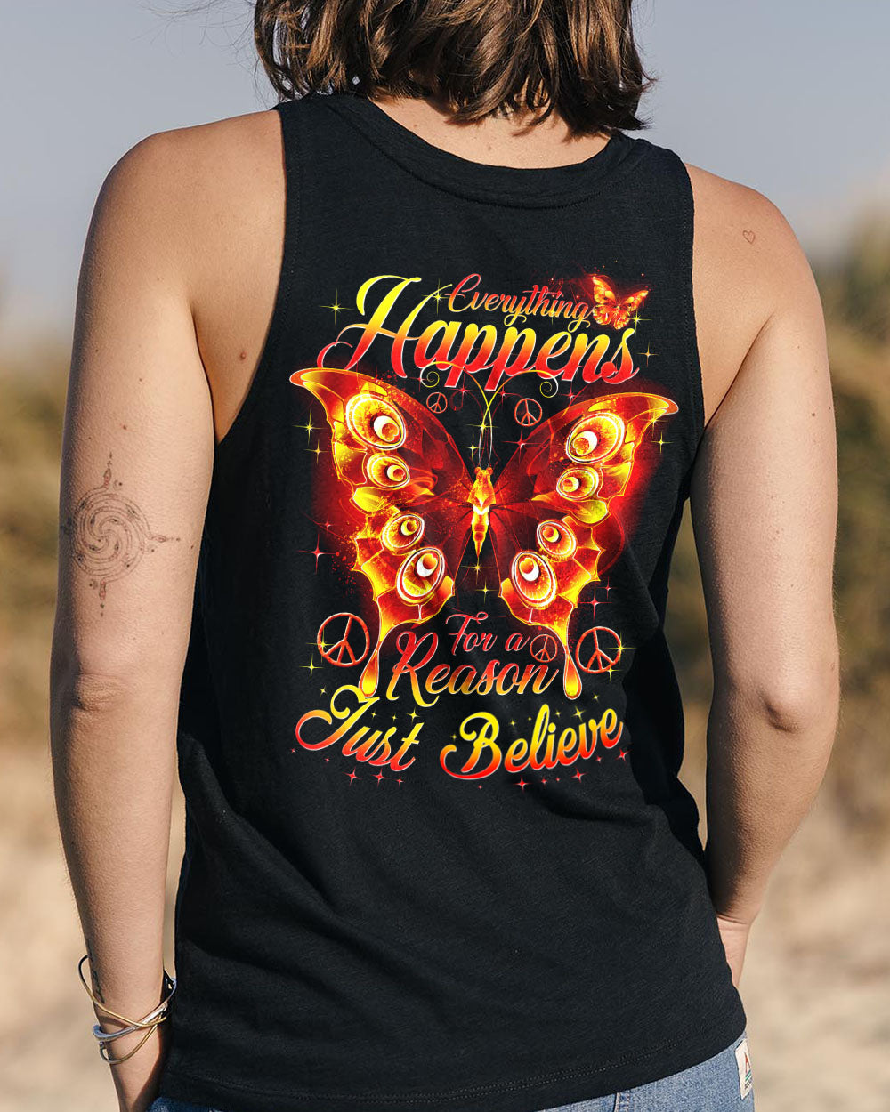 JUST BELIEVE FIRE BUTTERFLY ALL OVER PRINT - TY1304244
