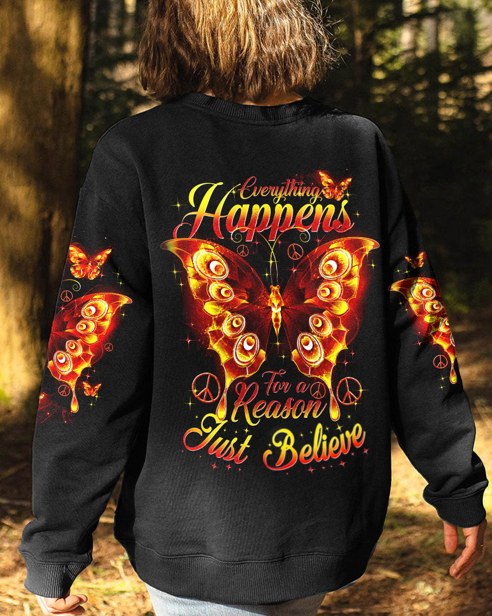 JUST BELIEVE FIRE BUTTERFLY ALL OVER PRINT - TY1304244