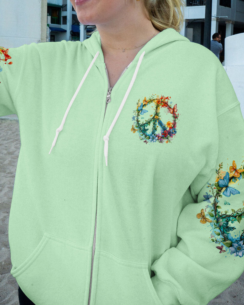 JUST BREATHE PEACE FLOWERS ALL OVER PRINT - TY1305241
