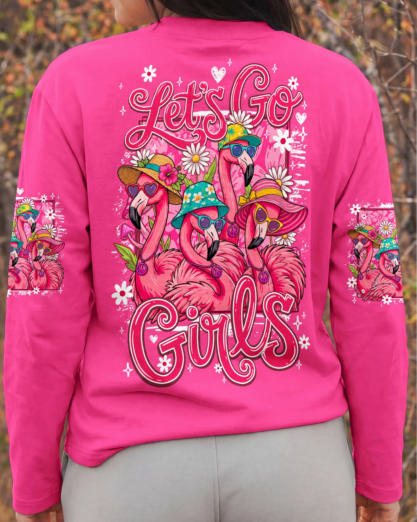 LET'S GO GIRLS FLAMINGO ALL OVER PRINT - TY1307261