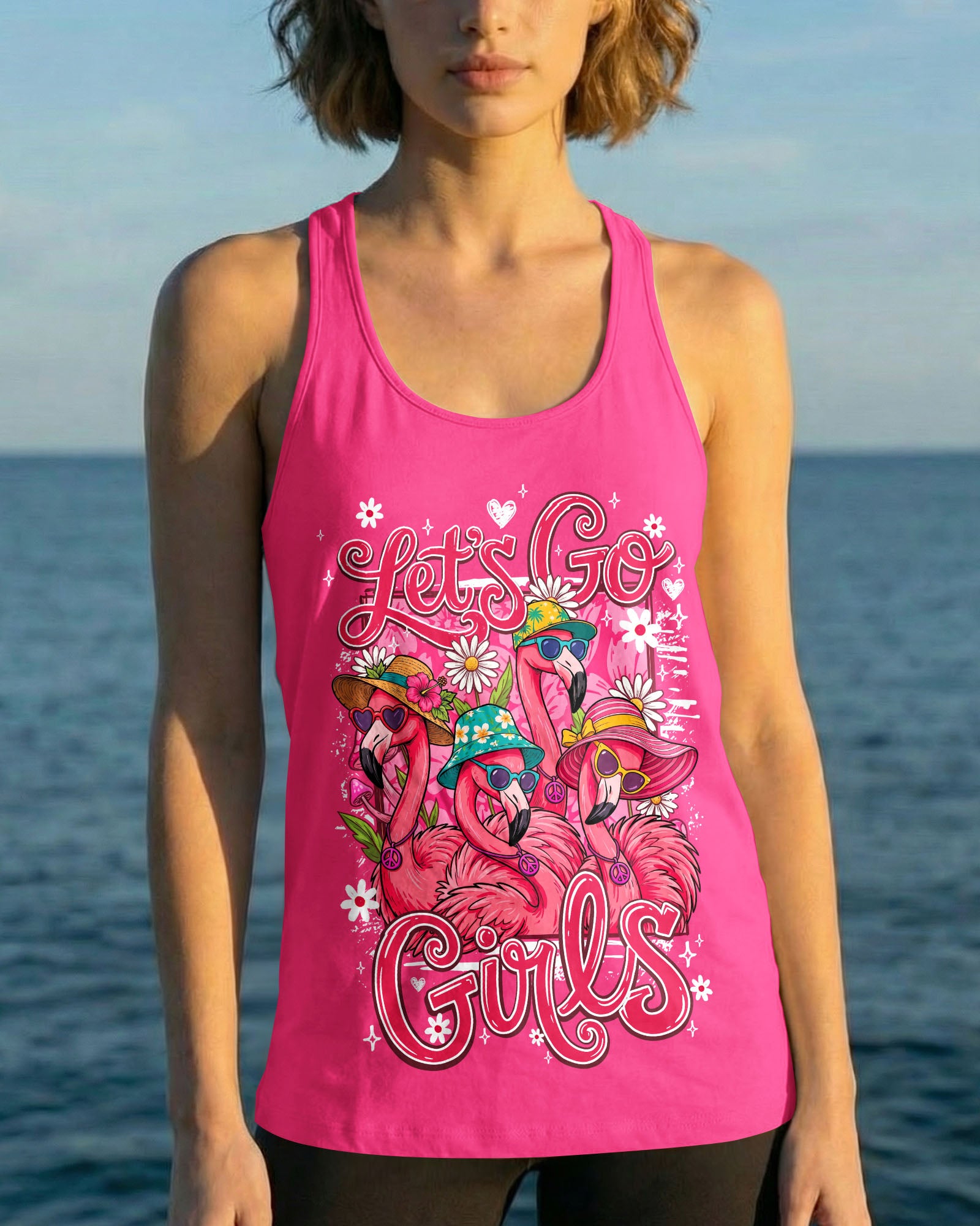 LET'S GO GIRLS FLAMINGO ALL OVER PRINT - TY1307261