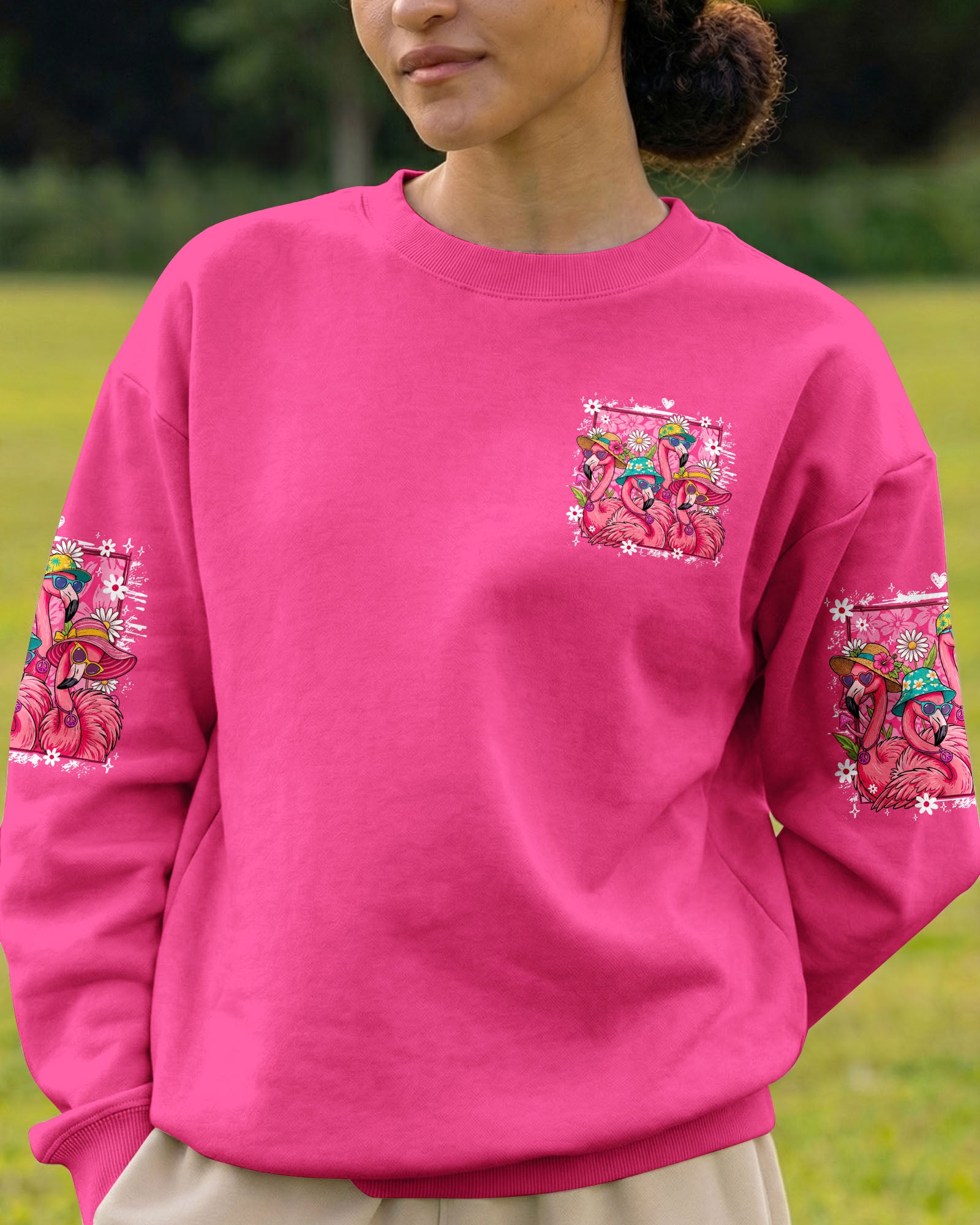 LET'S GO GIRLS FLAMINGO ALL OVER PRINT - TY1307261