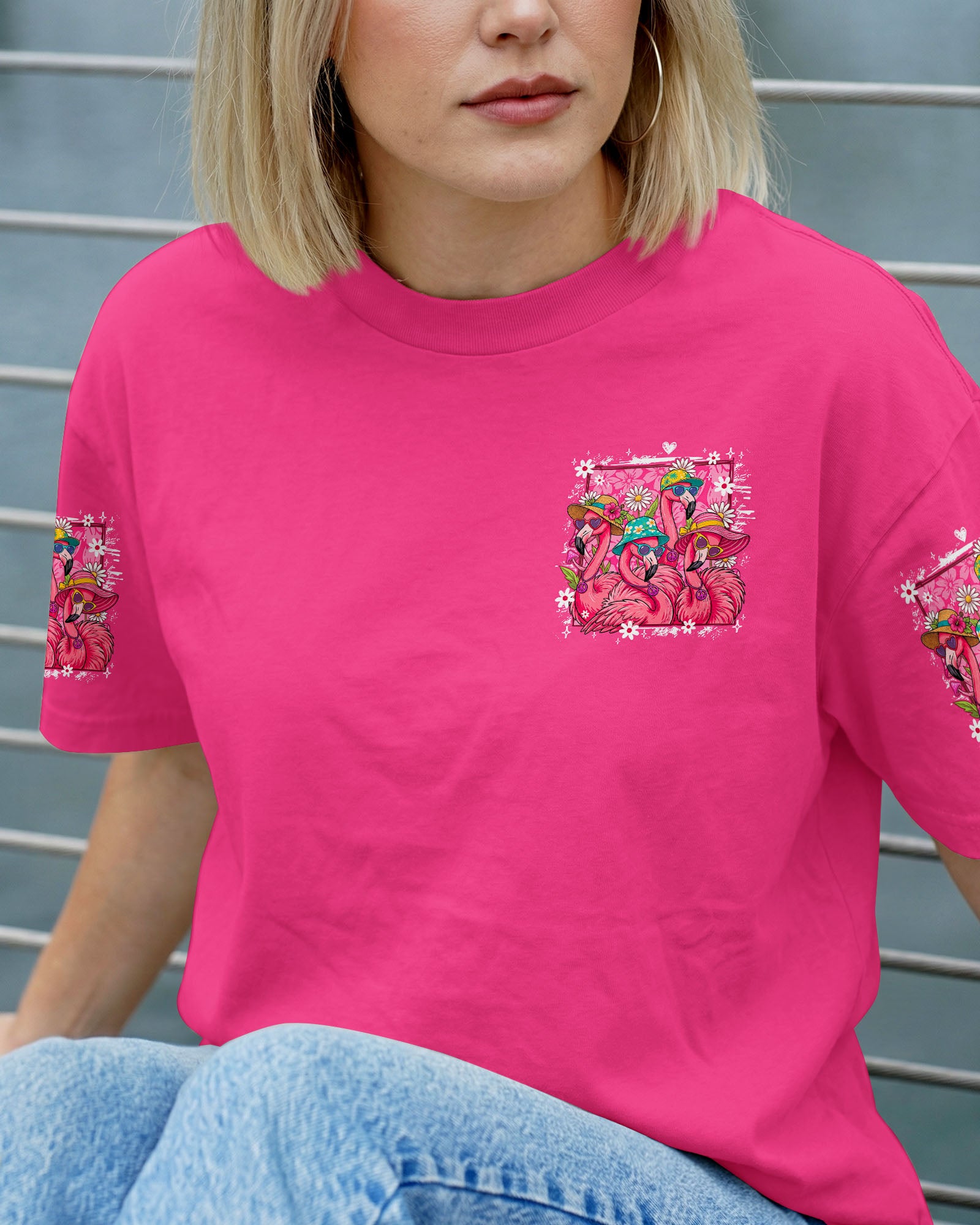 LET'S GO GIRLS FLAMINGO ALL OVER PRINT - TY1307261