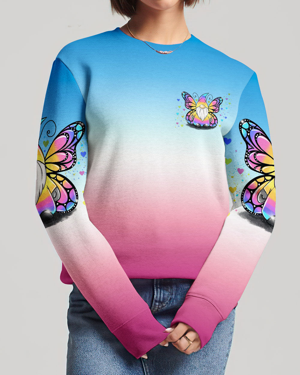 JUST BELIEVE GNOME BUTTERFLY ALL OVER PRINT - TY1309231
