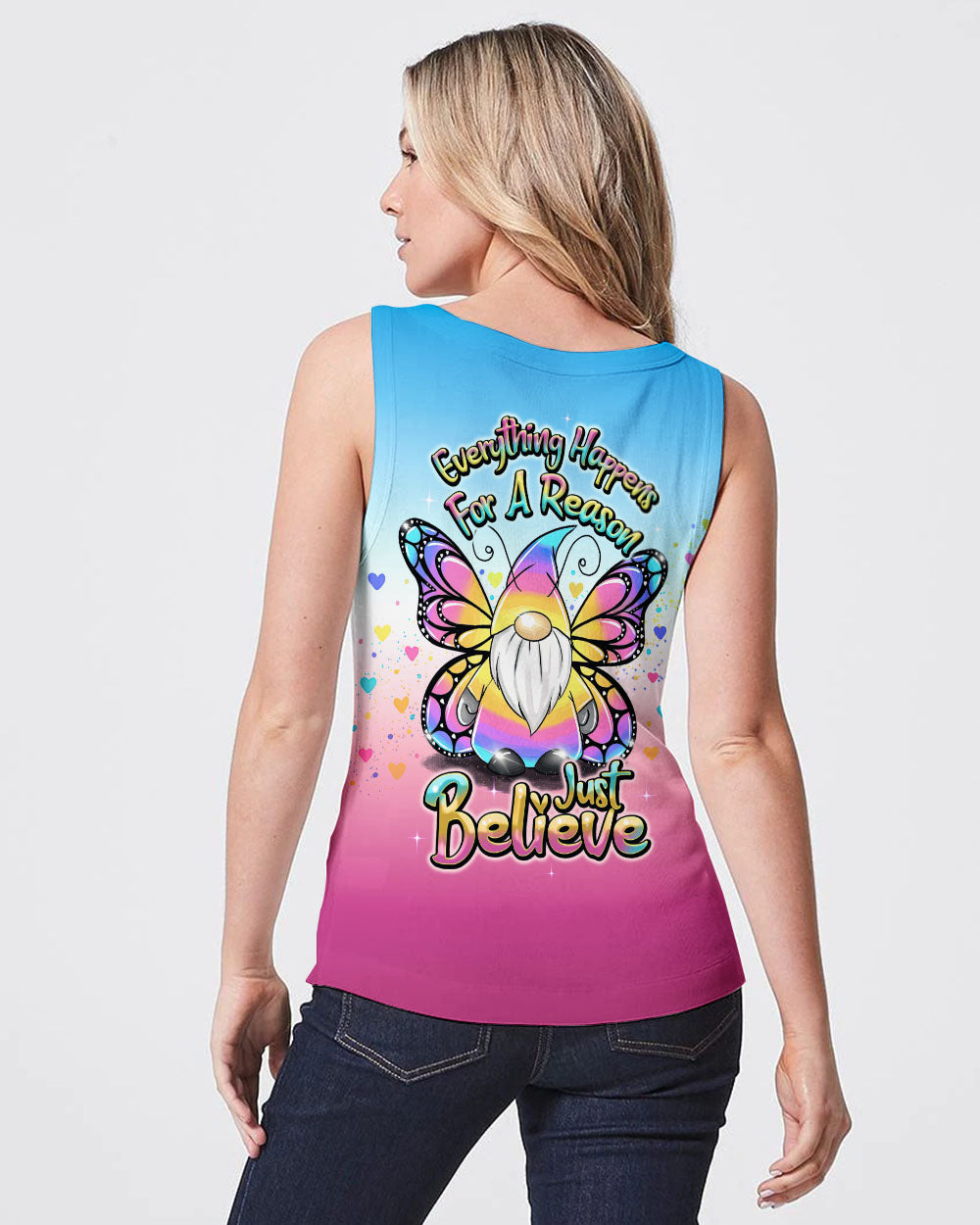 JUST BELIEVE GNOME BUTTERFLY ALL OVER PRINT - TY1309231