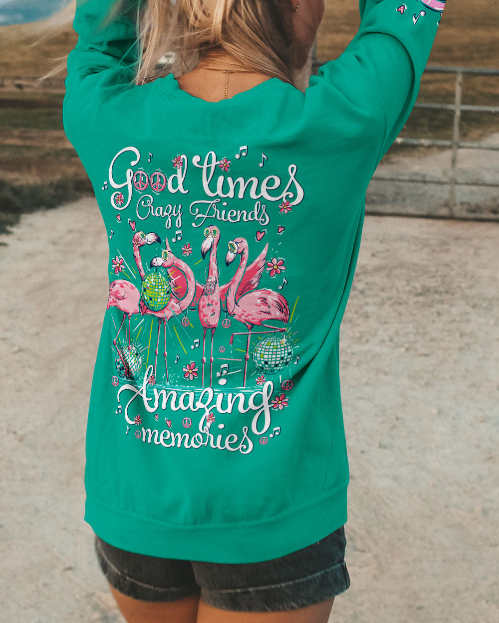 GOOD TIMES CRAZY FRIEND FLAMINGOS ALL OVER PRINT - TY1405241