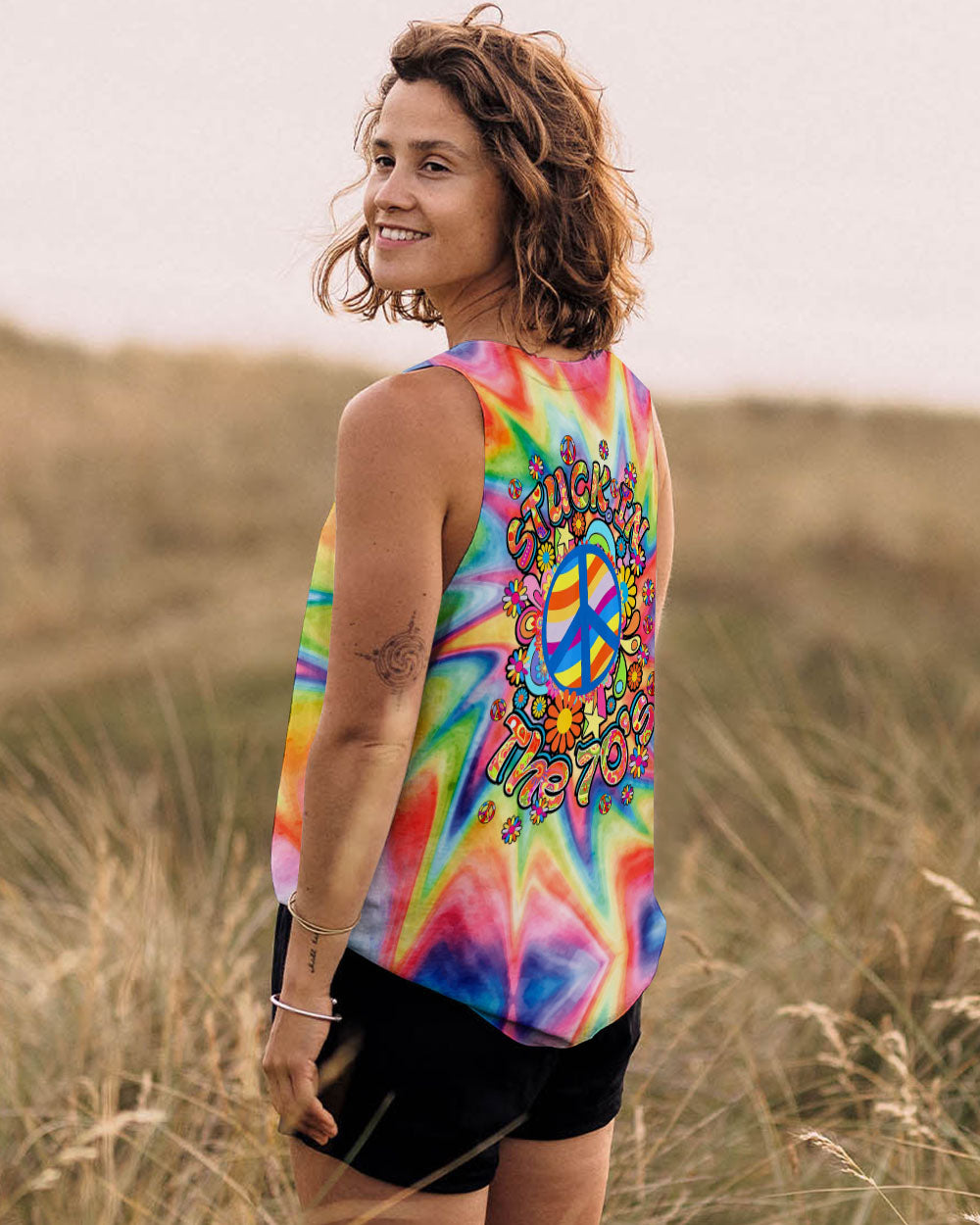 STUCK IN THE 70'S TIE DYE ALL OVER PRINT - TY1408241