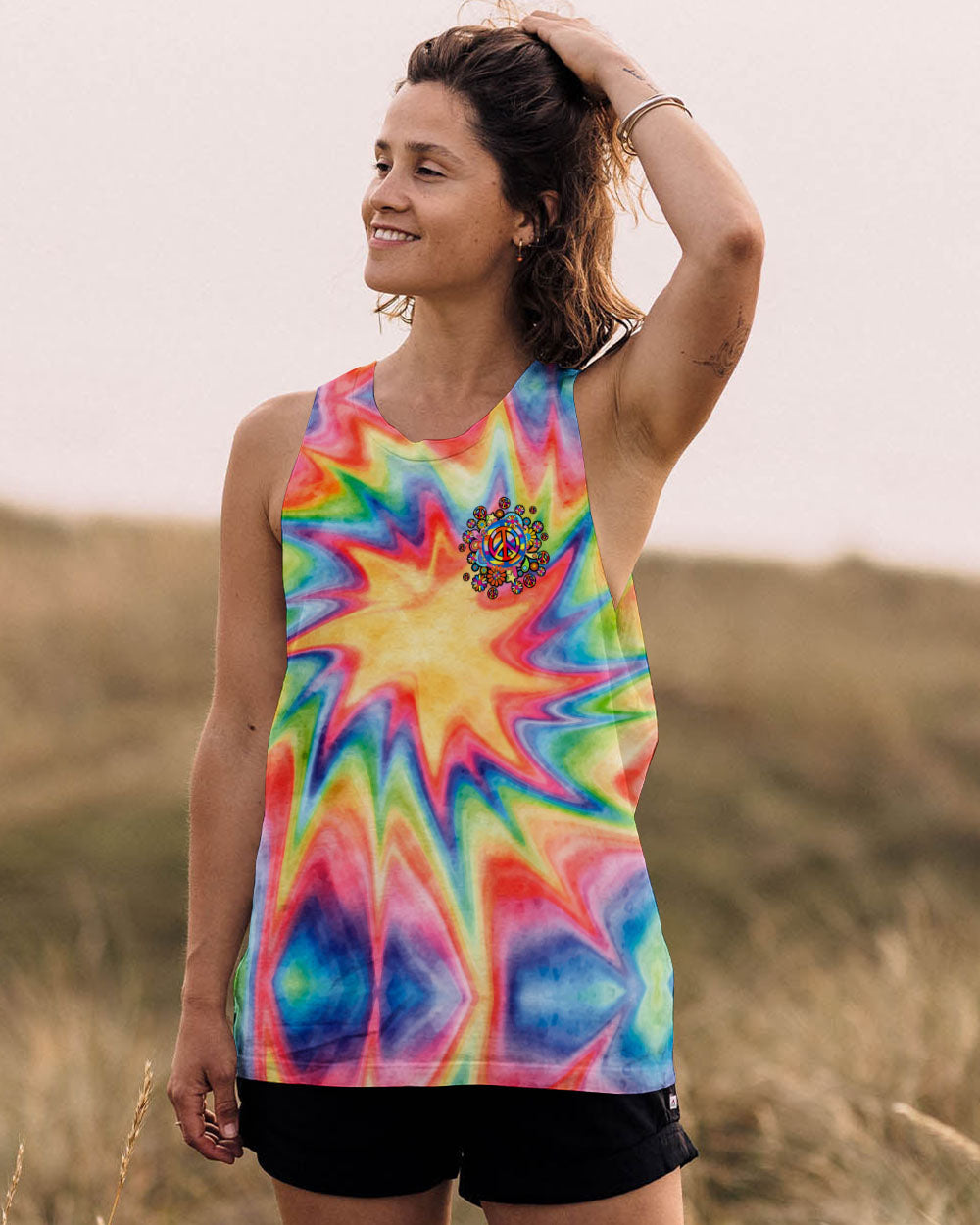 STUCK IN THE 70'S TIE DYE ALL OVER PRINT - TY1408241