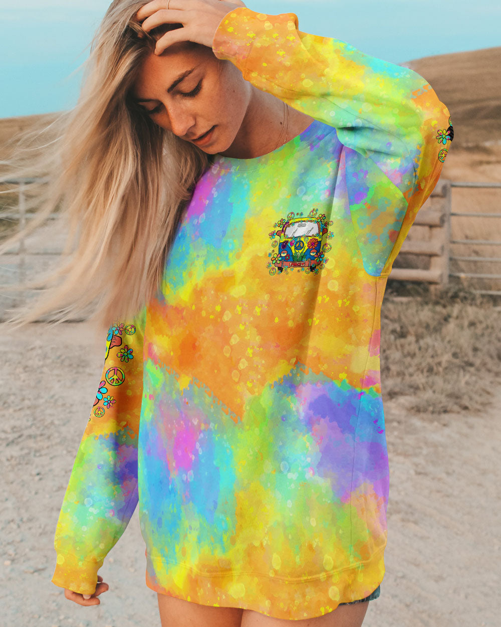 RUNNING AGAINST THE WIND TIE DYE ALL OVER PRINT - TY1408242