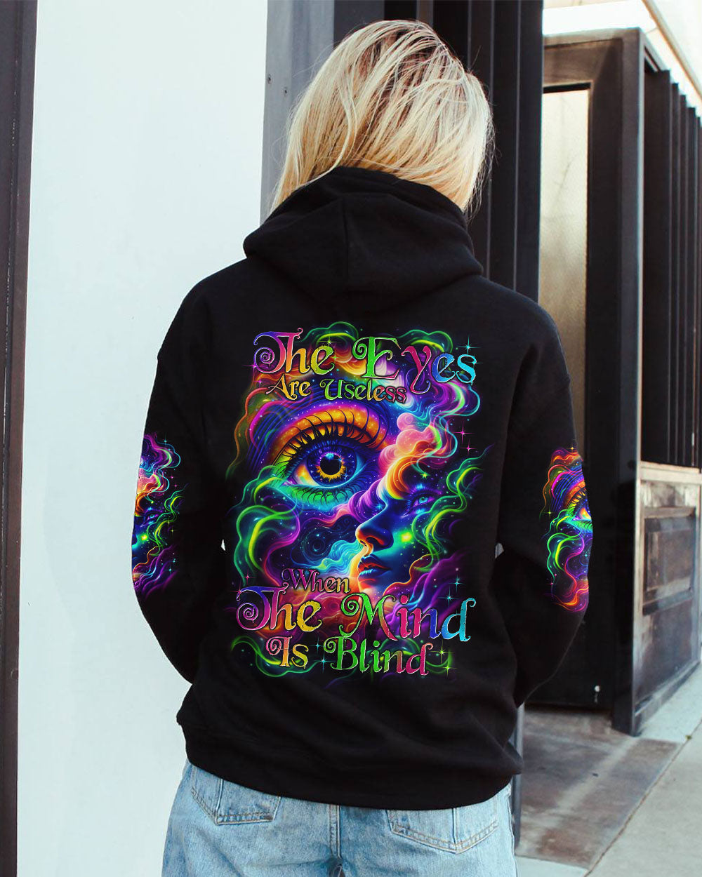 THE EYES ARE USELESS WHEN THE MIND IS BLIND ALL OVER PRINT - TY1504241
