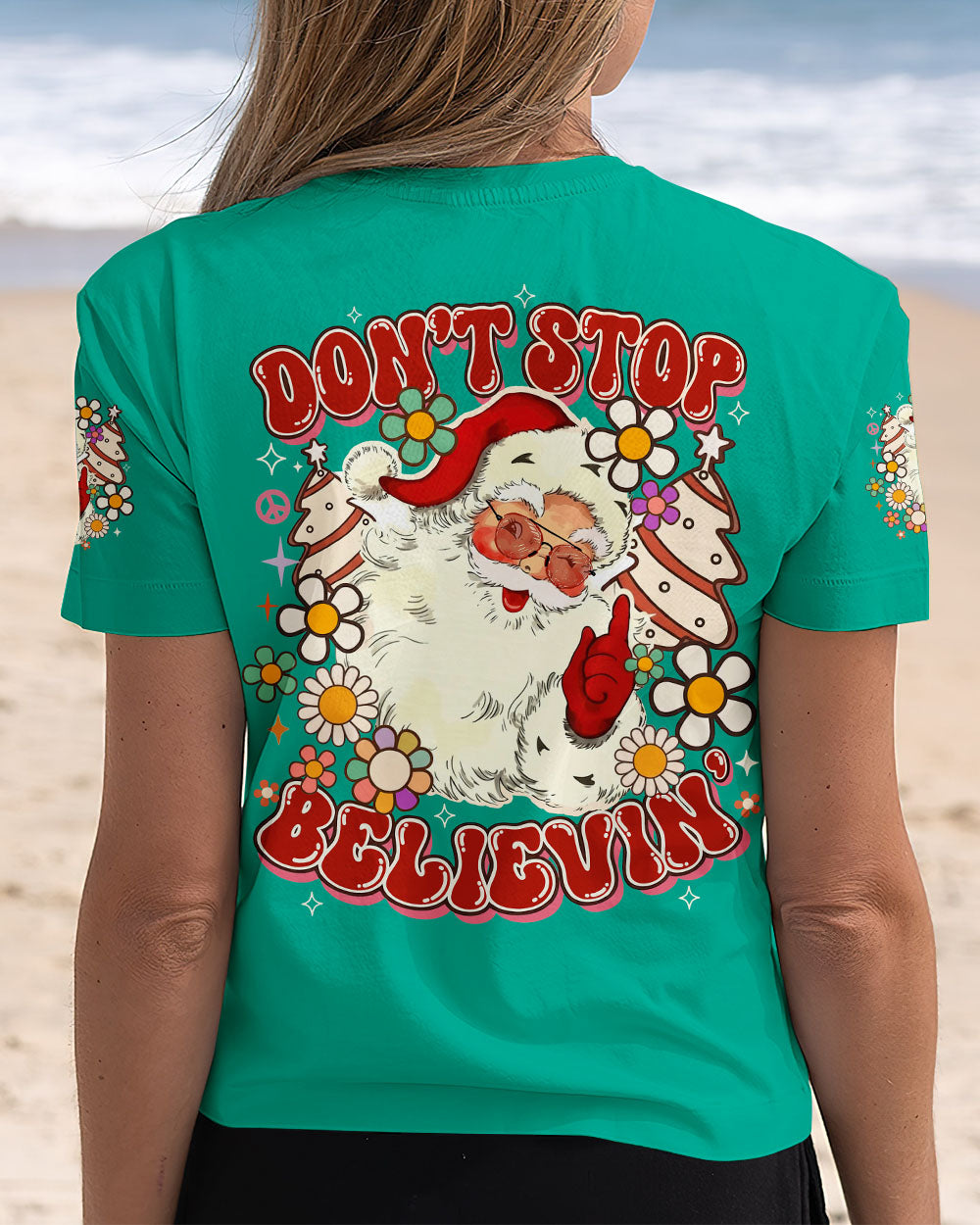 DON'T STOP BELIEVING  SANTA CHRISTMAS ALL OVER PRINT - TY1511251