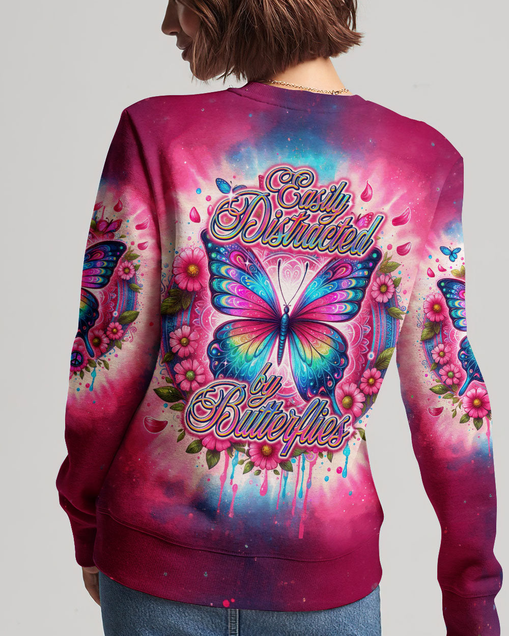 EASILY DISTRACTED BY BUTTERFLIES ALL OVER PRINT - TY1512231