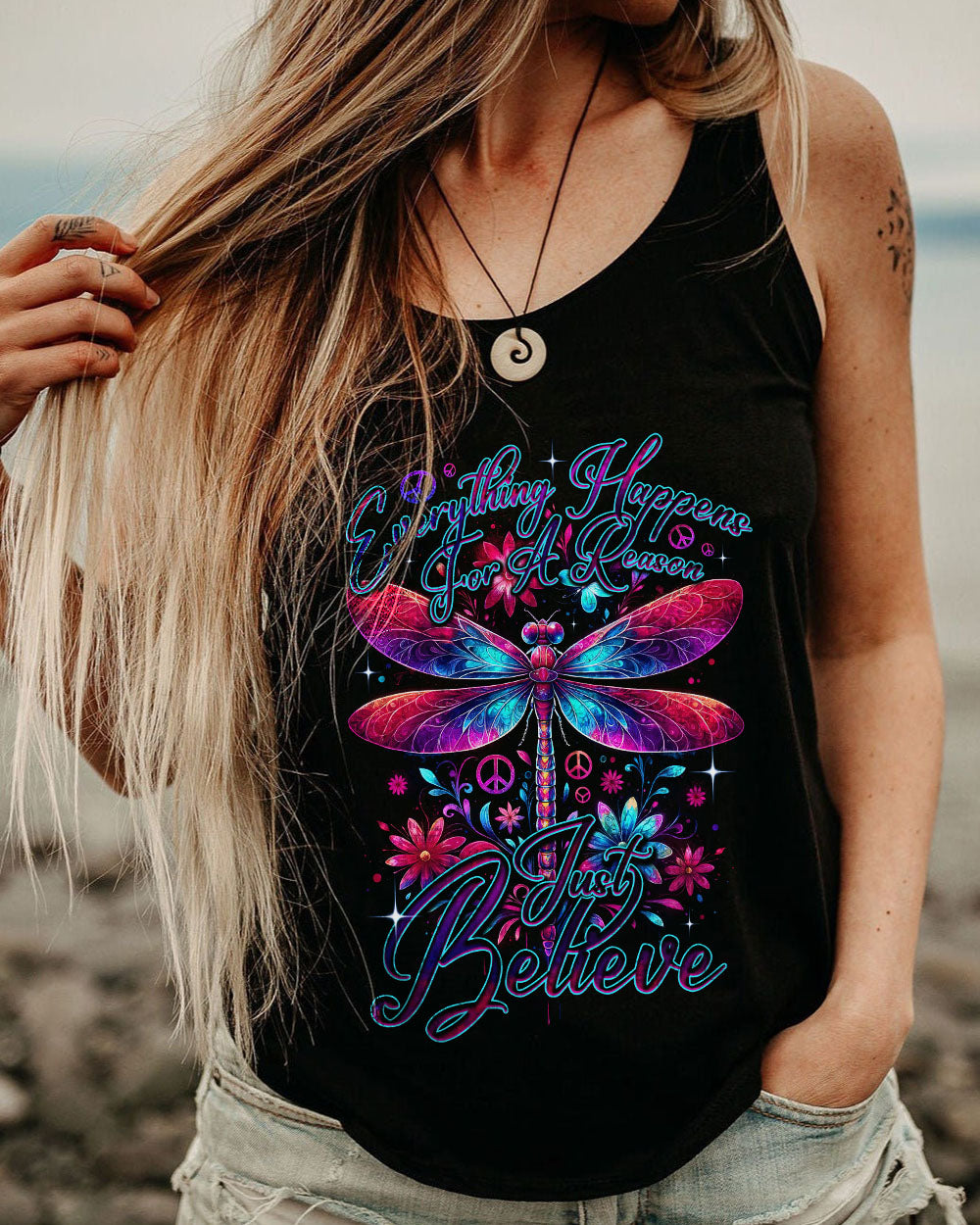 JUST BELIEVE DRAGONFLY ALL OVER PRINT - TY1512232
