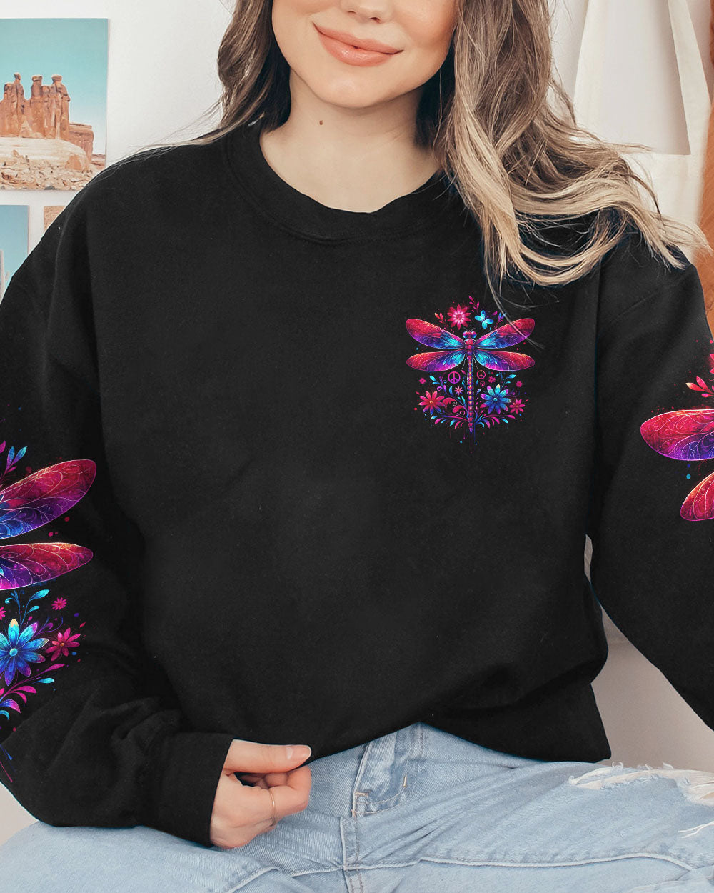 JUST BELIEVE DRAGONFLY ALL OVER PRINT - TY1512232