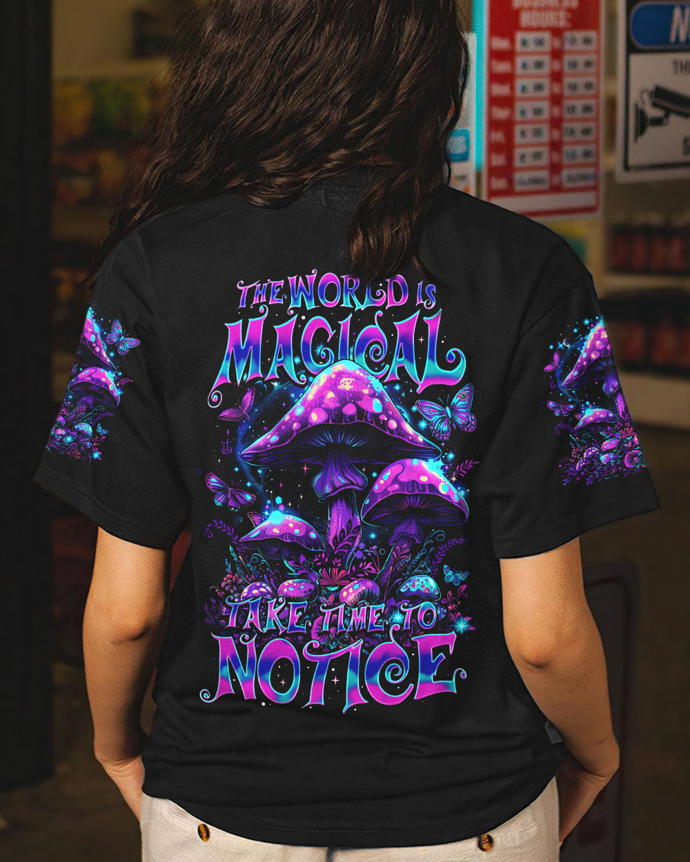THE WORLD IS MAGICAL MUSHROOM ALL OVER PRINT - TY1603242