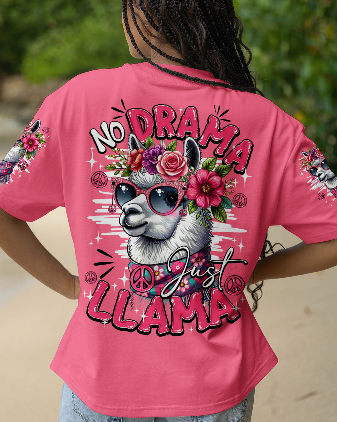 NO DRAMA JUST LLAMA ALL OVER PRINT - TY1610251
