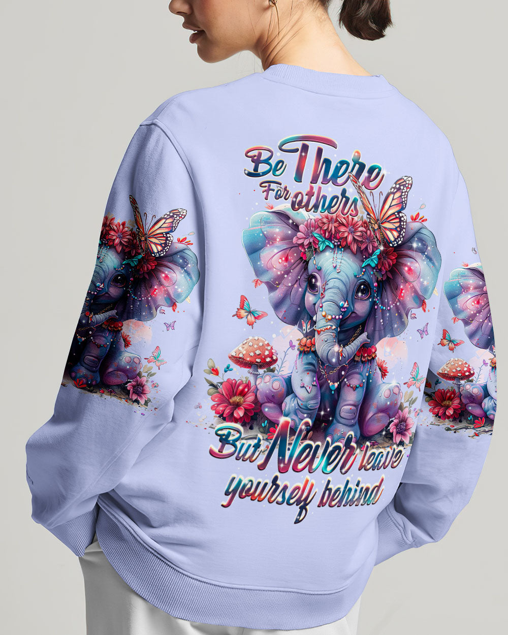 NEVER LEAVE YOURSELF BEHIND ELEPHANT ALL OVER PRINT - TY1803241