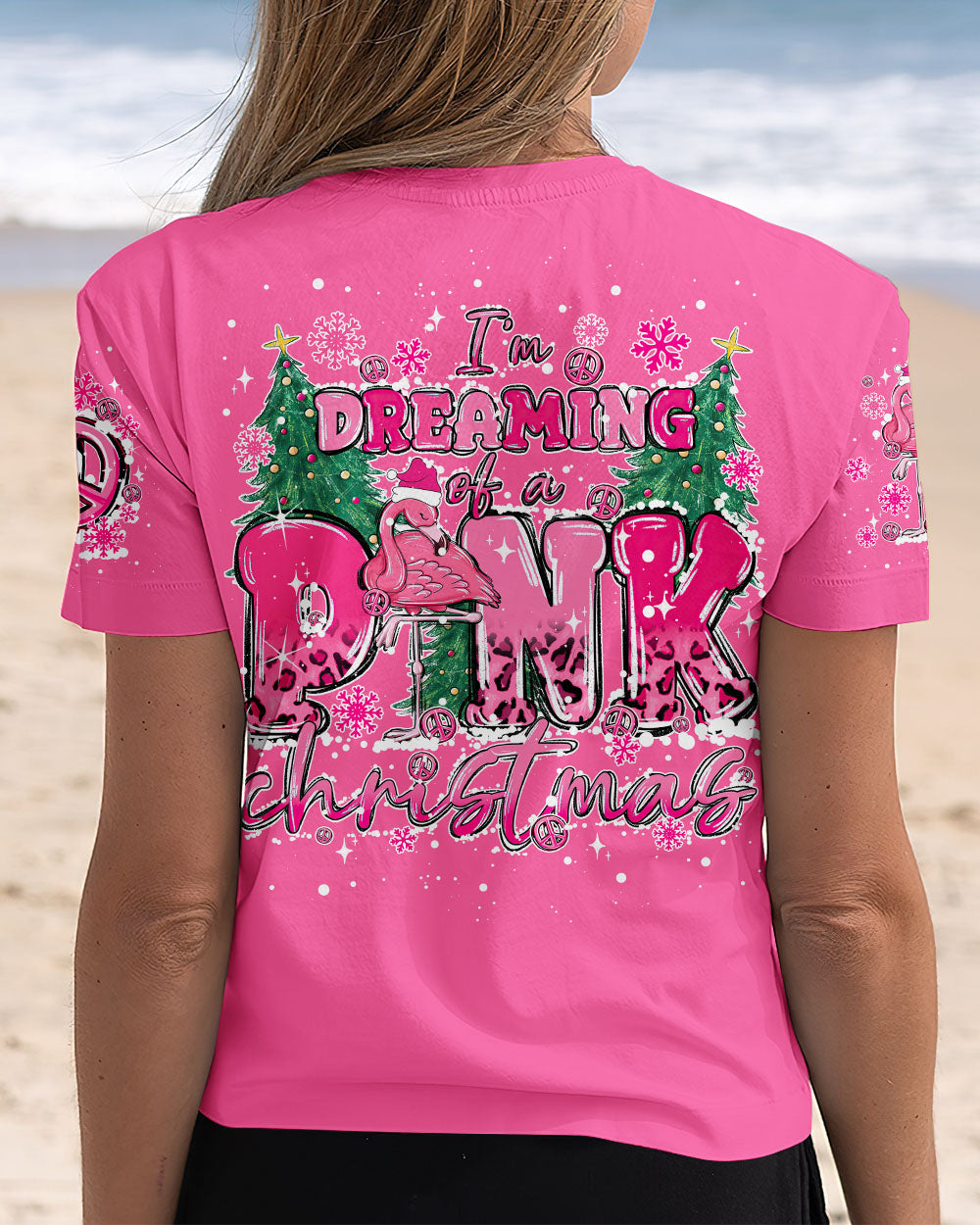 I'M DREAMING OF A PINK CHRISTMAS FLAMINGO ALL OVER PRINT - TY1810241