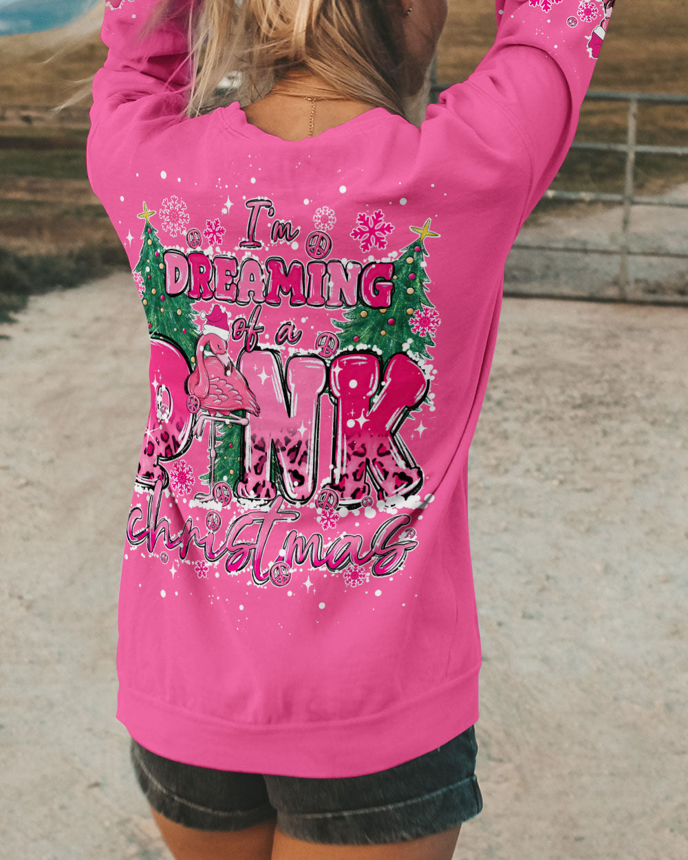 I'M DREAMING OF A PINK CHRISTMAS FLAMINGO ALL OVER PRINT - TY1810241