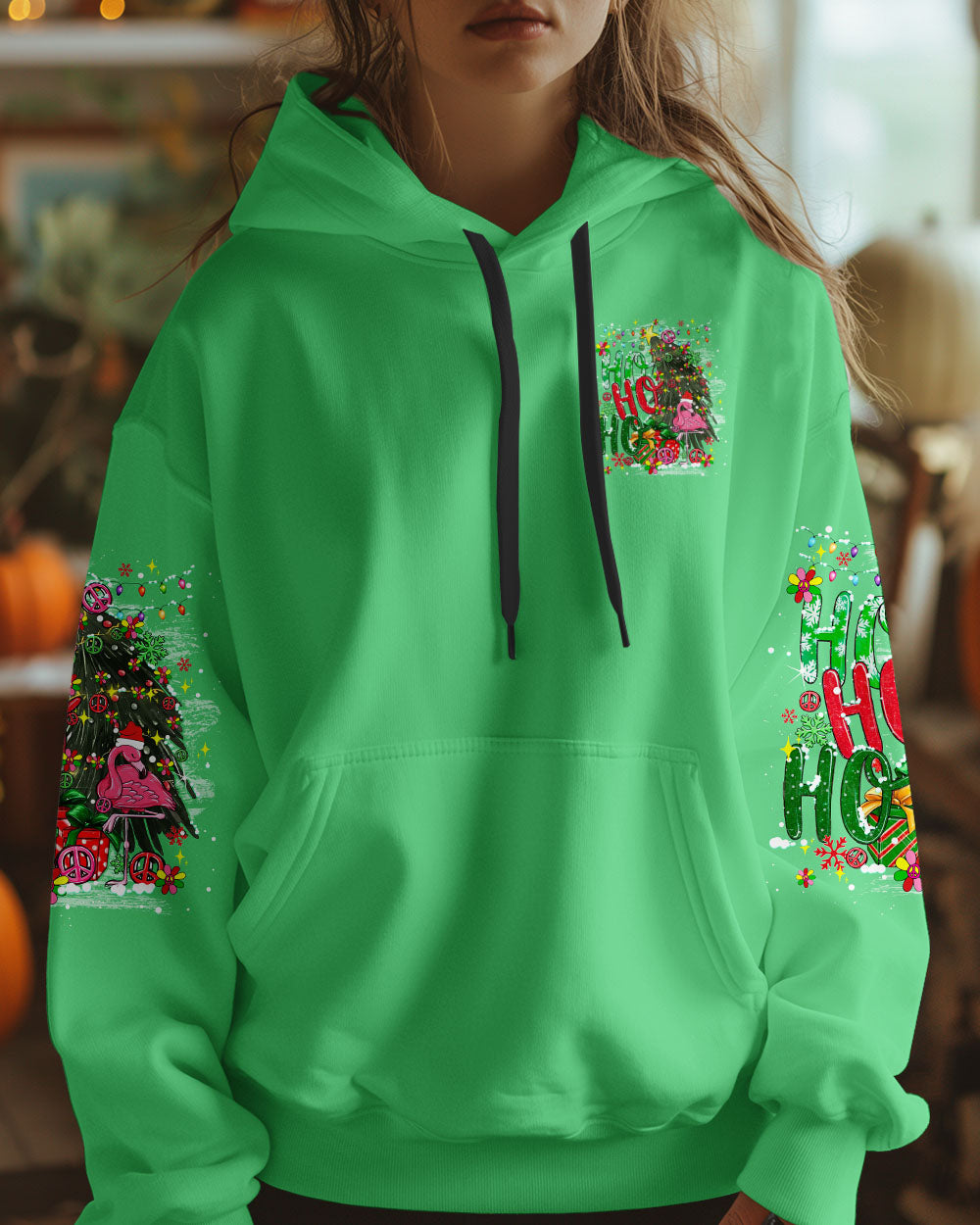 HOHOHO FLAMINGO CHRISTMAS ALL OVER PRINT - TY1910241