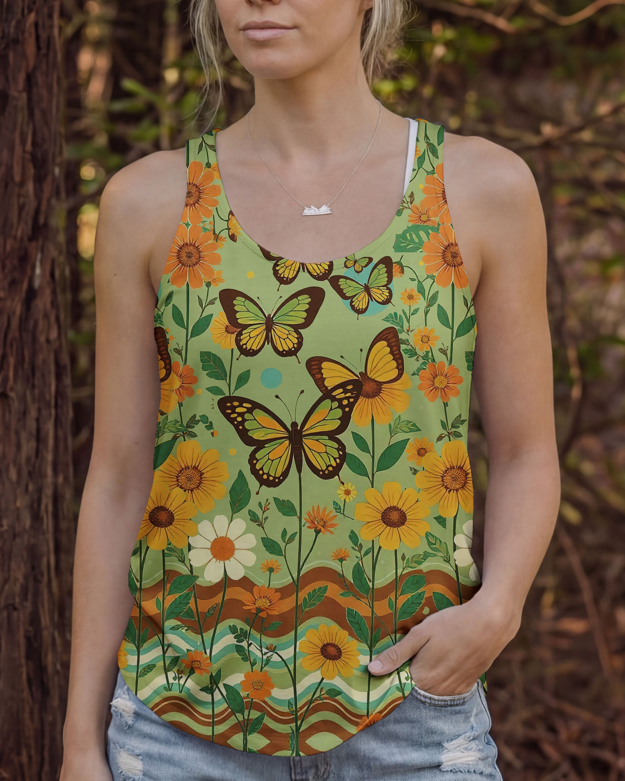 BOHO BUTTERFLIES HIPPIE ALL OVER PRINT - TY1911251