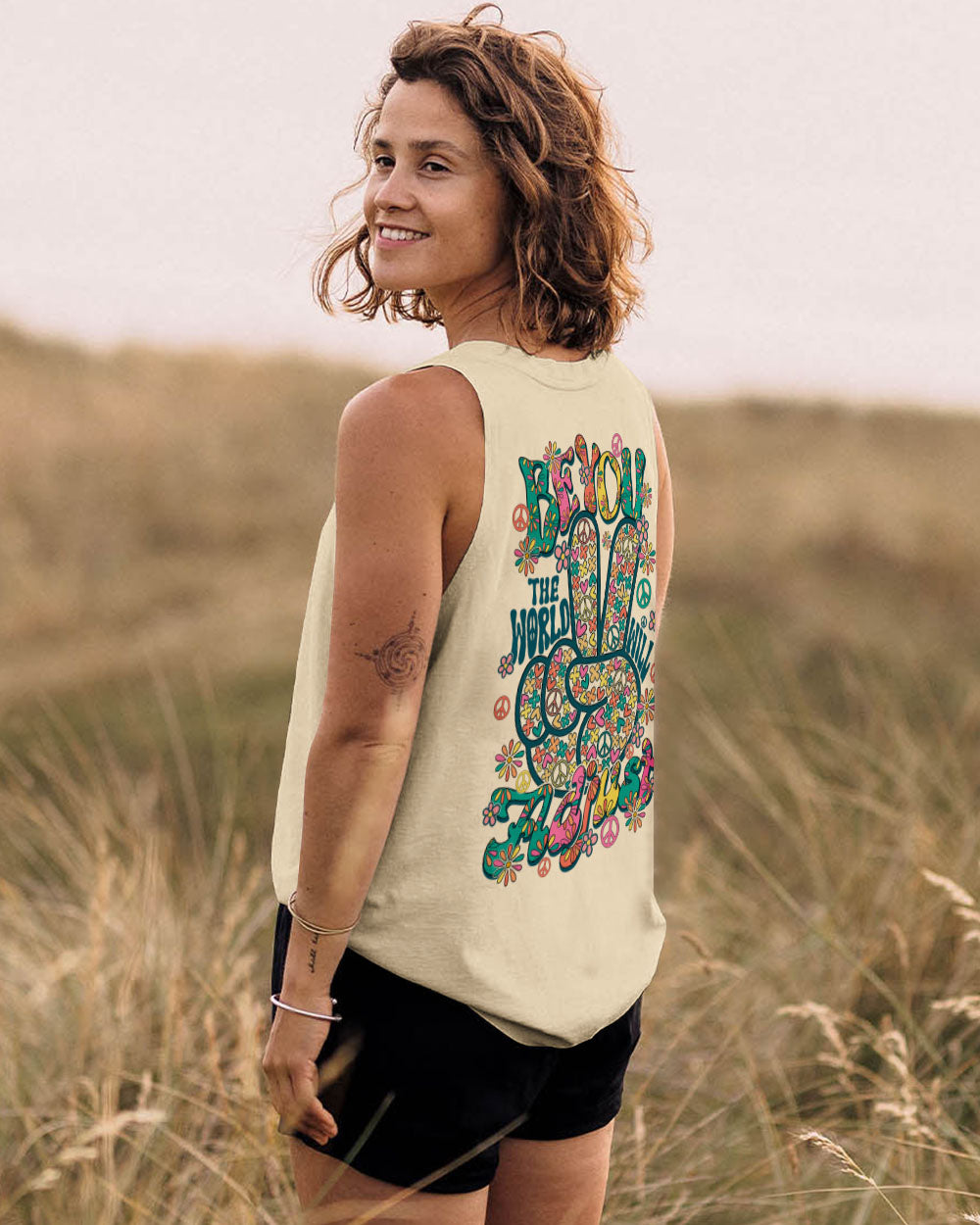 BE YOU THE WORLD WILL ADJUST VINTAGE ALL OVER PRINT - TY2108241