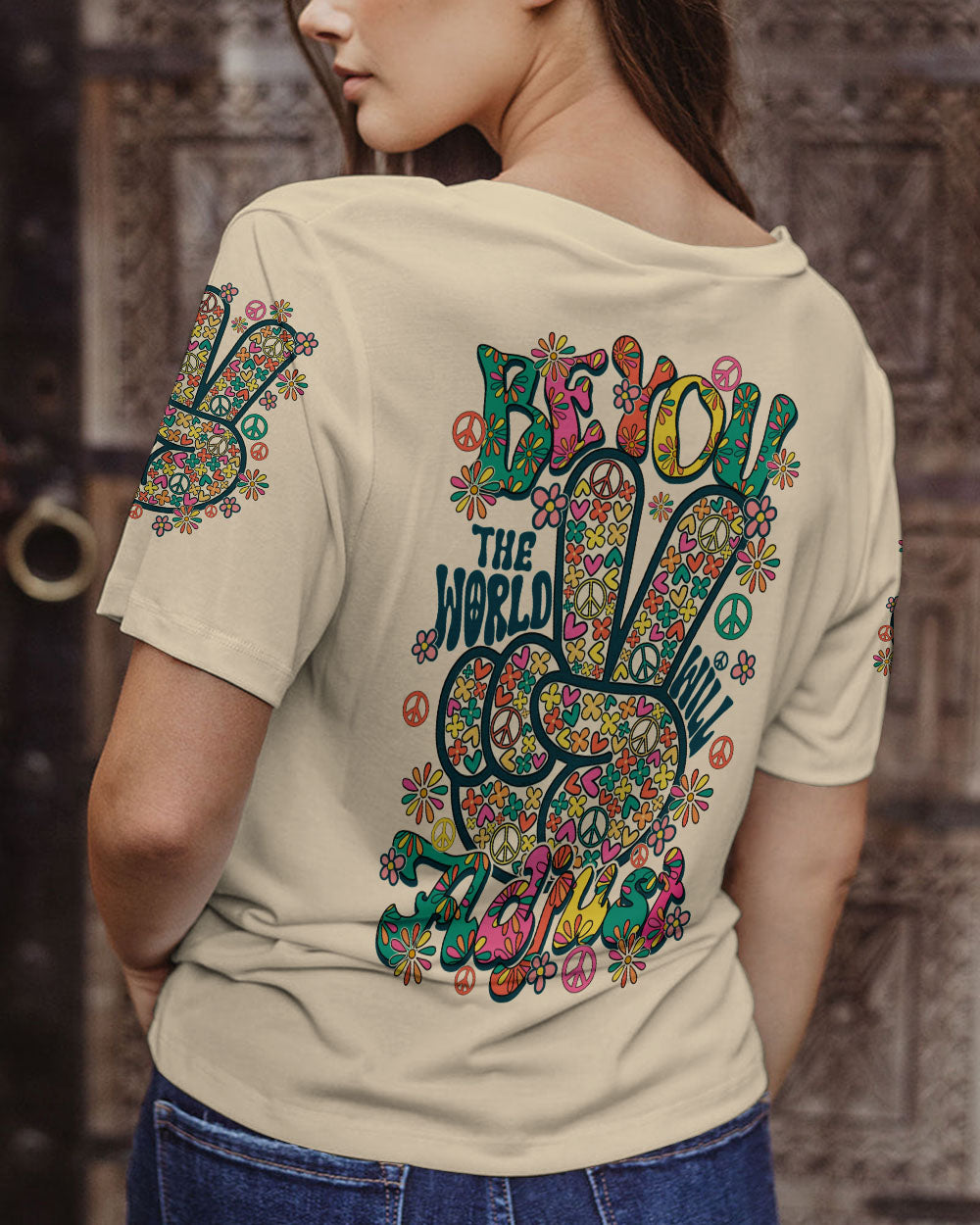 BE YOU THE WORLD WILL ADJUST VINTAGE ALL OVER PRINT - TY2108241
