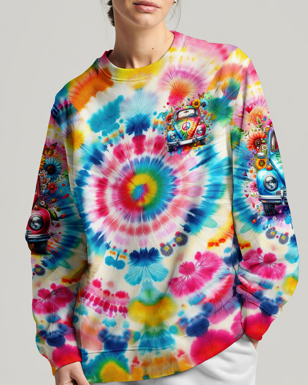 LET'S JUST BE HAPPY TODAY TIE DYE ALL OVER PRINT - TY2201241