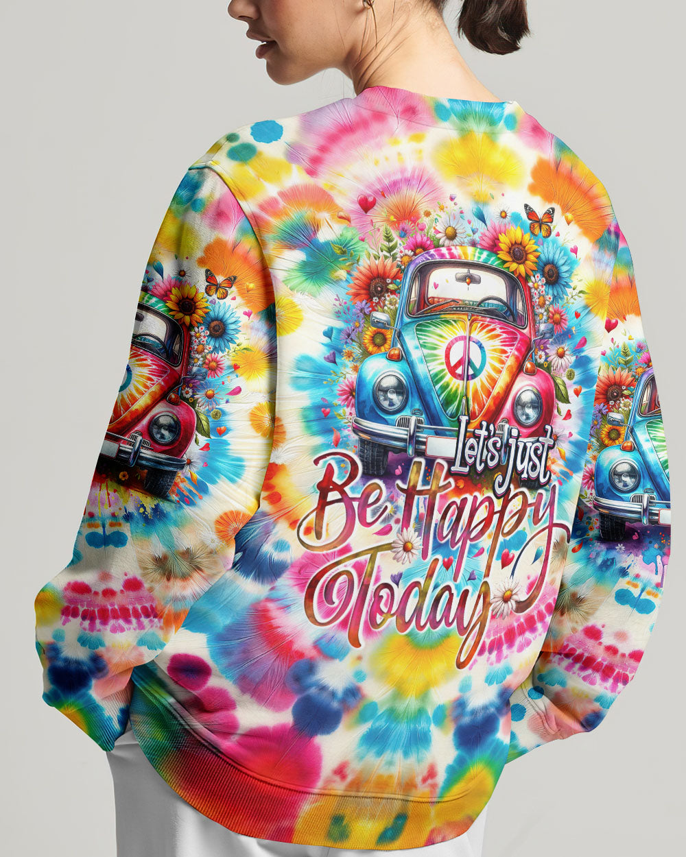 LET'S JUST BE HAPPY TODAY TIE DYE ALL OVER PRINT - TY2201241