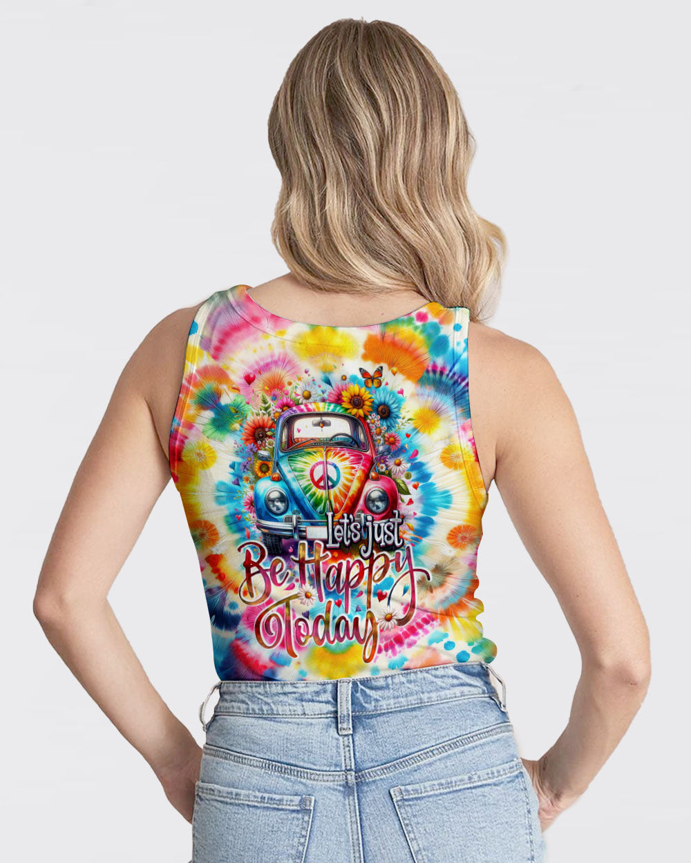 LET'S JUST BE HAPPY TODAY TIE DYE ALL OVER PRINT - TY2201241
