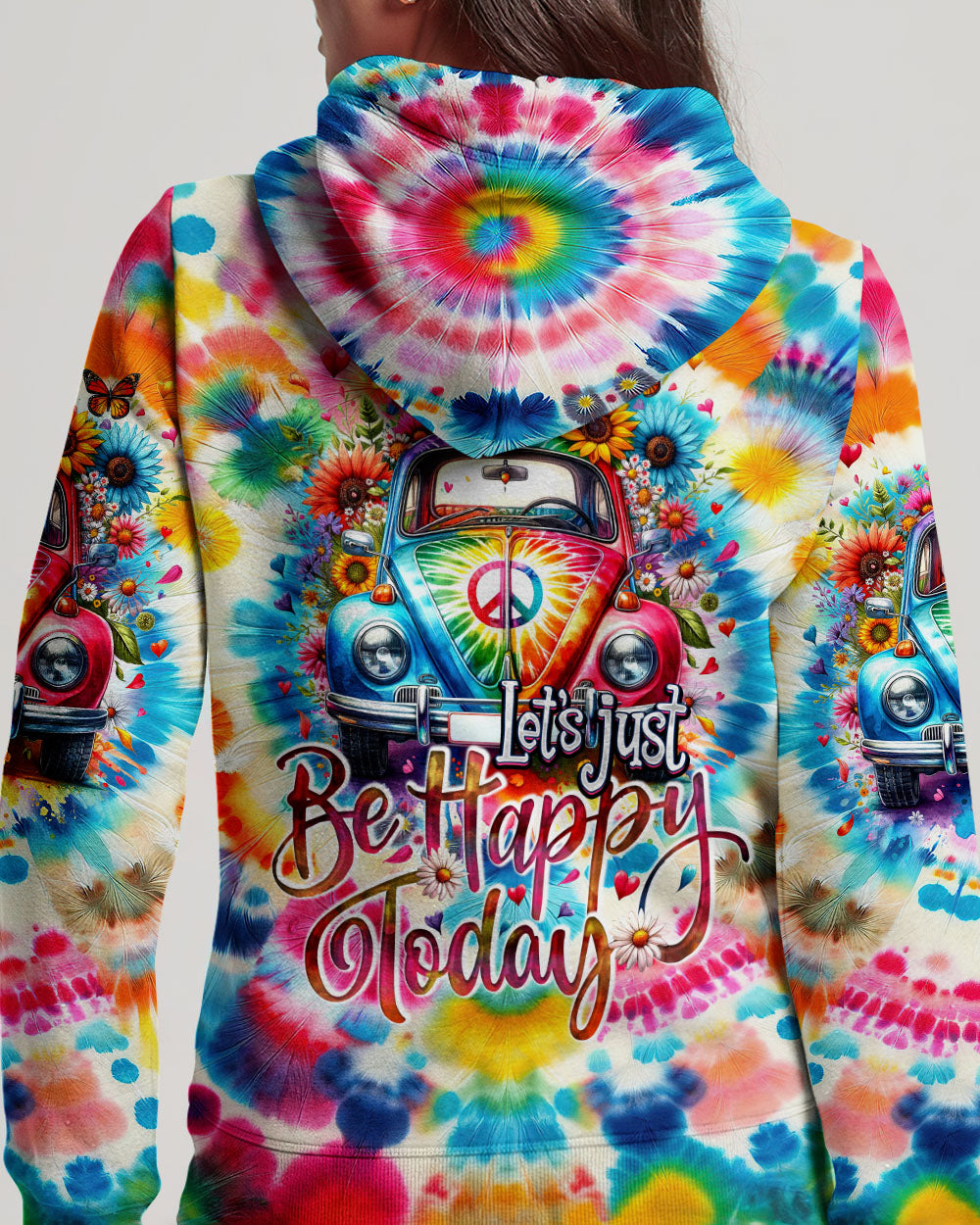 LET'S JUST BE HAPPY TODAY TIE DYE ALL OVER PRINT - TY2201241