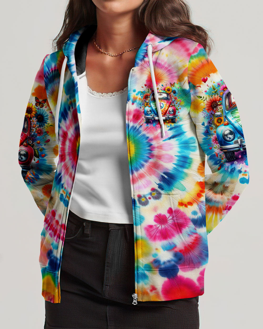 LET'S JUST BE HAPPY TODAY TIE DYE ALL OVER PRINT - TY2201241