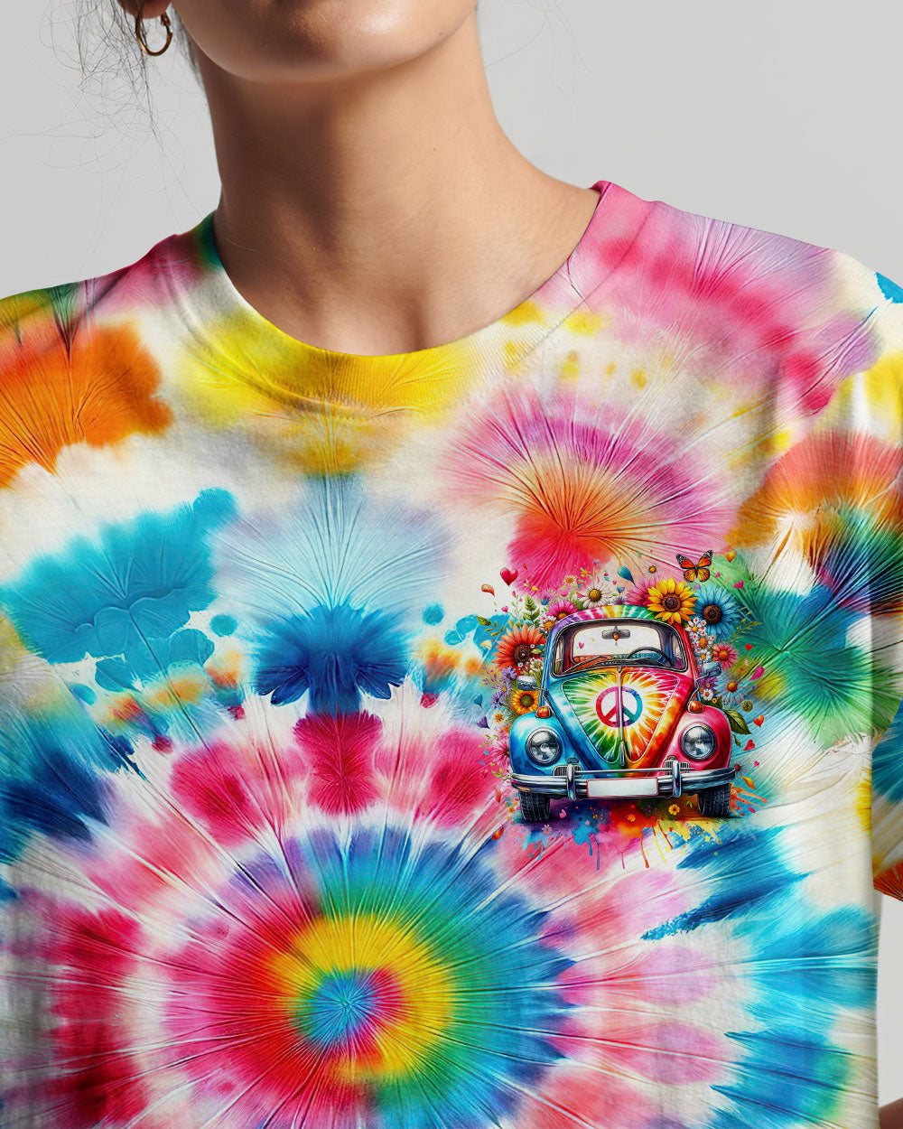 LET'S JUST BE HAPPY TODAY TIE DYE ALL OVER PRINT - TY2201241